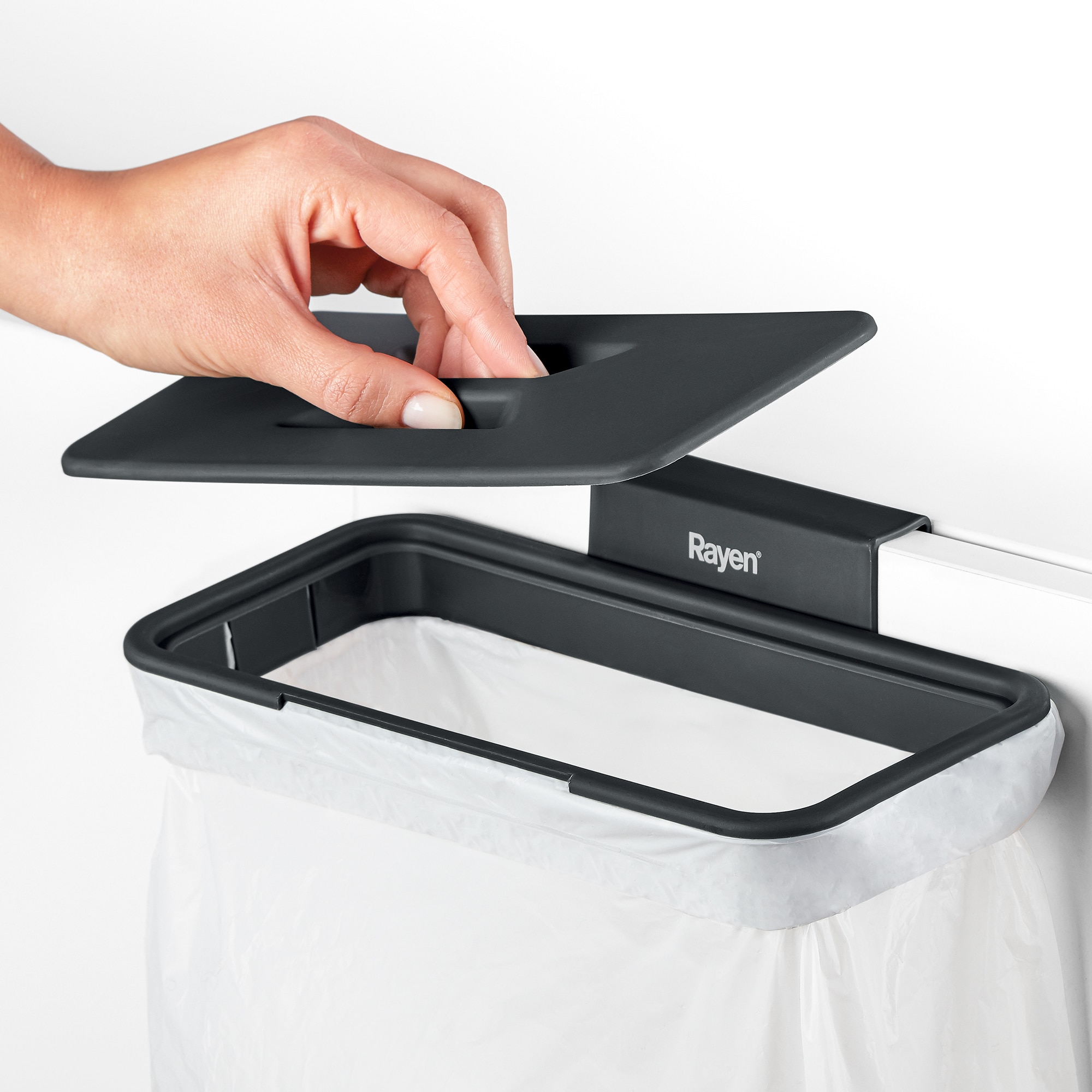 Soporte para bolsas de basura Rayen Negro-3