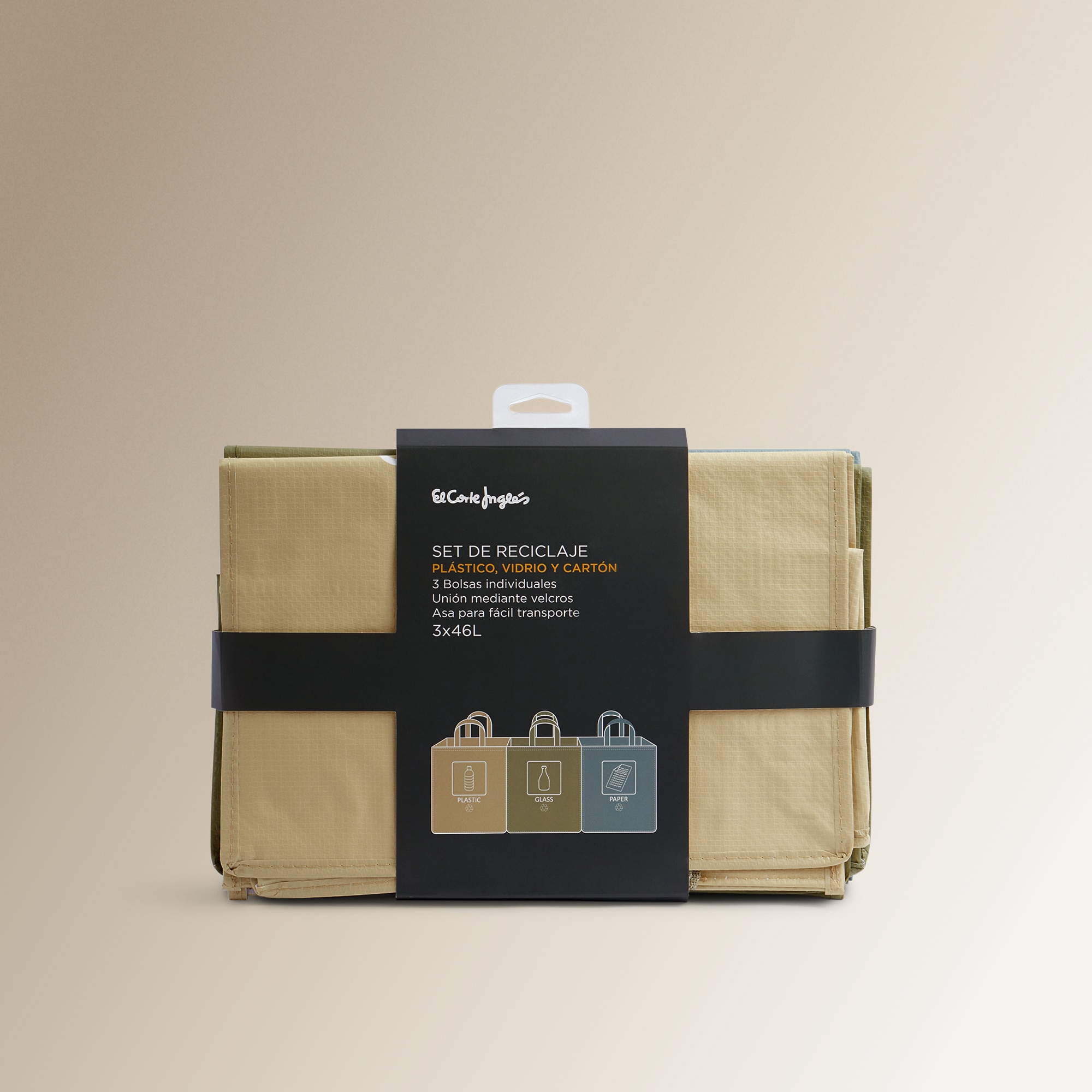 Conjunto de 3 Bolsas de Reciclagem Multicolor-8