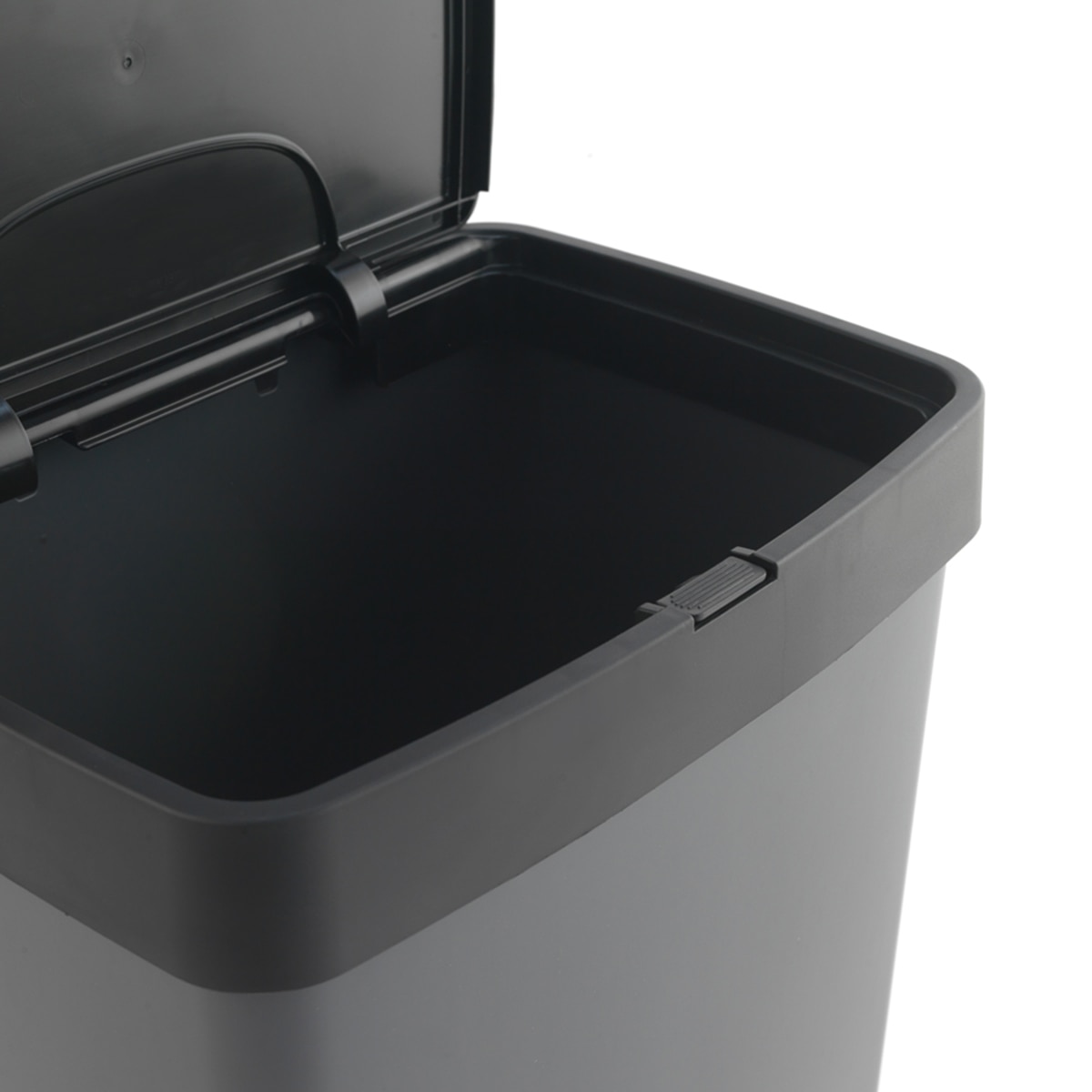 Cubo de reciclaje de plástico reciclado 70 L Campos Gris-4