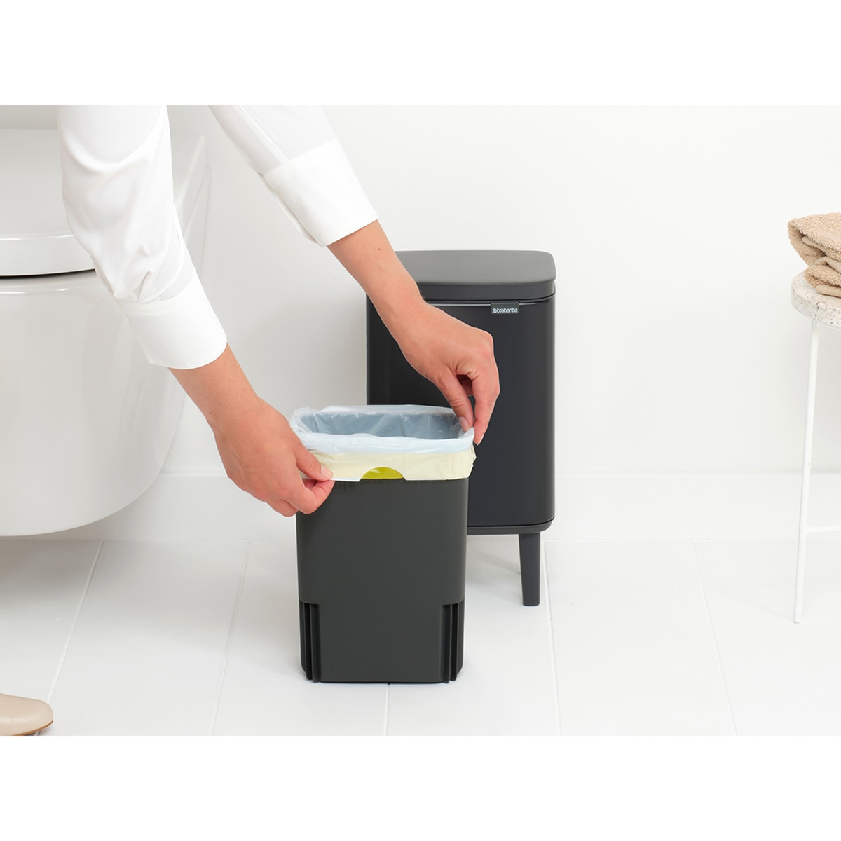 Cubo de baño Bo Hi Brabantia - Negro mate 4 litros Negro mate-7