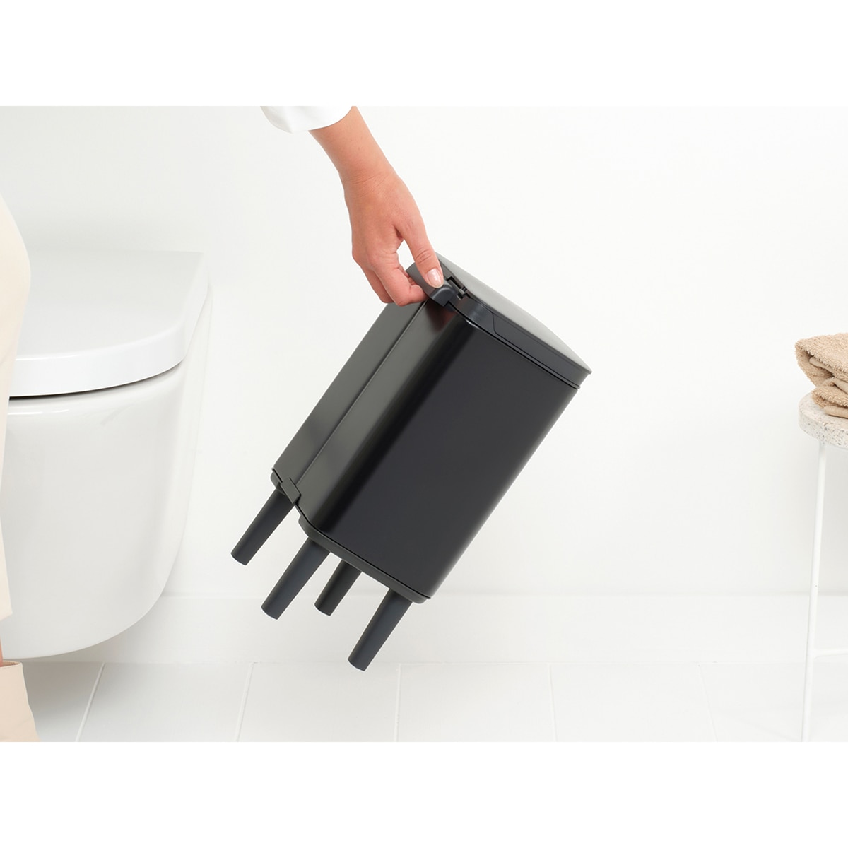 Cubo de baño Bo Hi Brabantia - Negro mate 4 litros Negro mate-9
