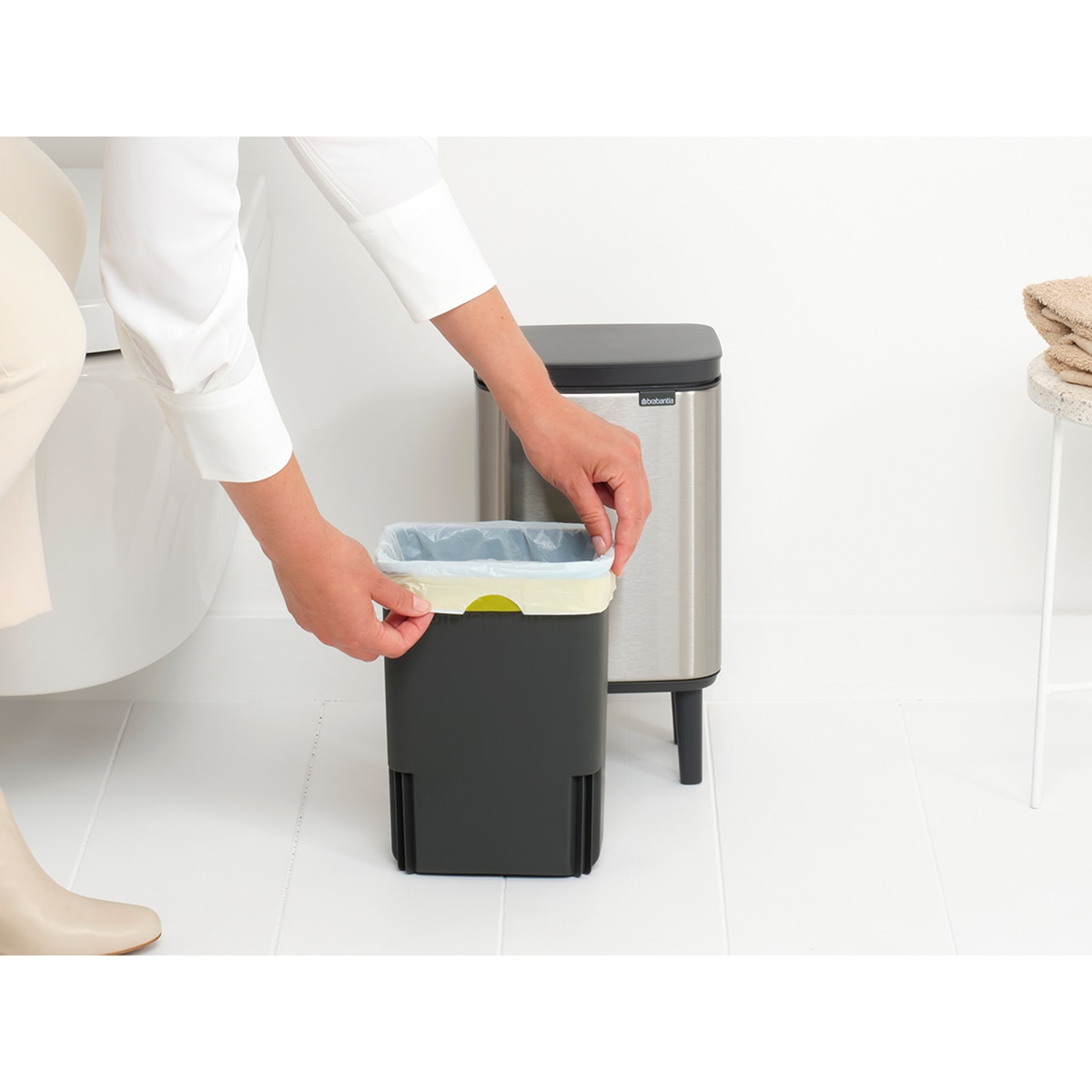 Cubo de baño Bo Hi Brabantia - Acero mate 7 litros Acero mate-7