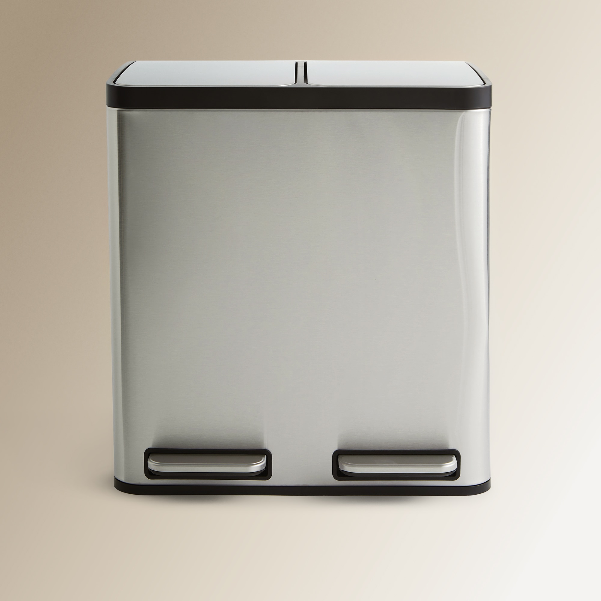Cubo de basura con pedal 2 x 15 L Recicla Inox El Corte Inglés Acero-2