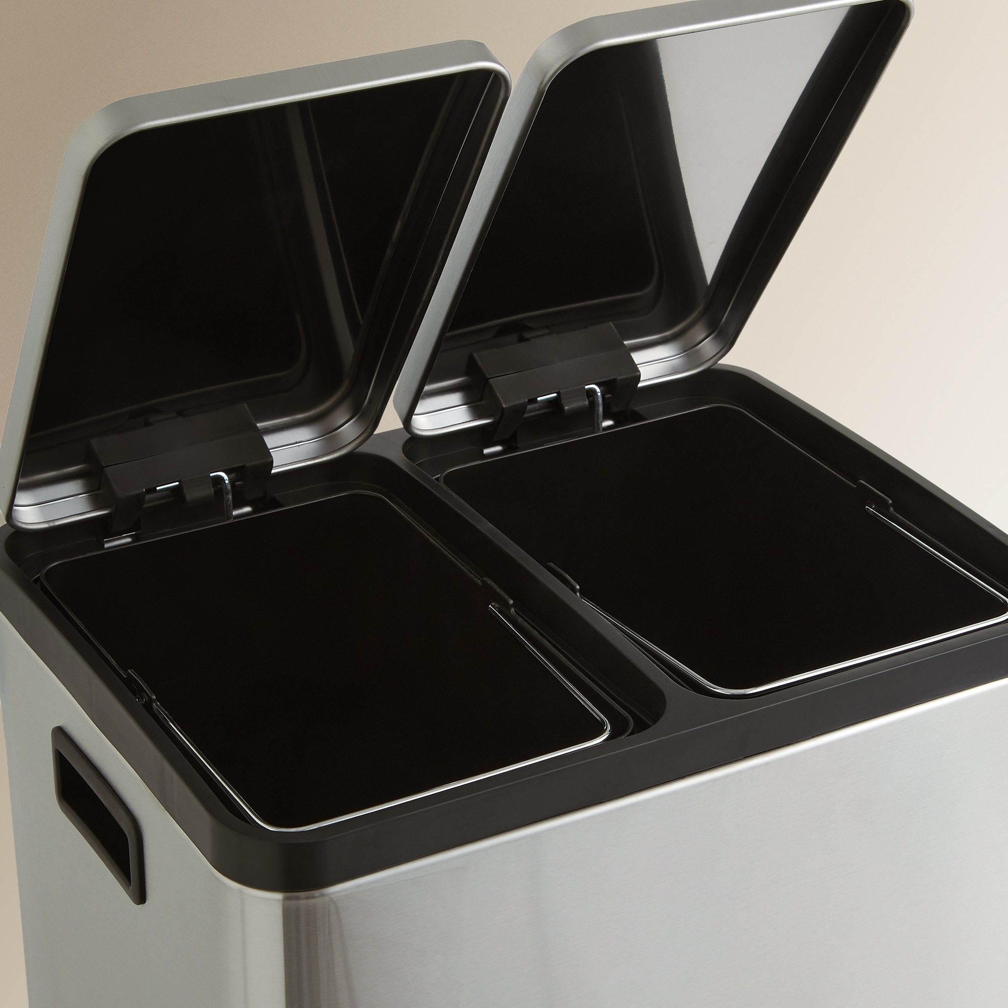 Cubo de basura con pedal 2 x 15 L Recicla Inox El Corte Inglés Acero-3