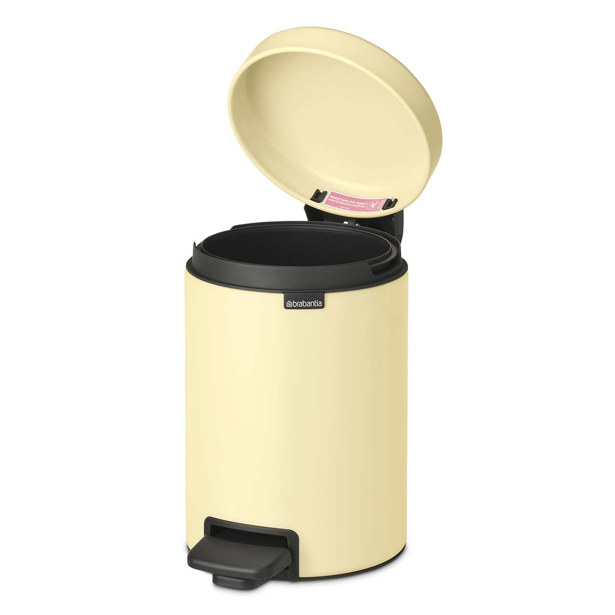 Balde do Lixo de Casa de Banho com Pedal Newicon 3 L Amarelo-pálido-3