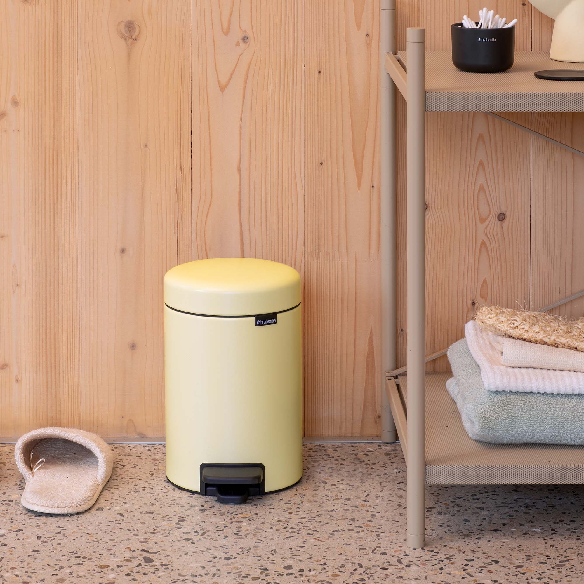 Balde do Lixo de Casa de Banho com Pedal Newicon 3 L Amarelo-pálido-8
