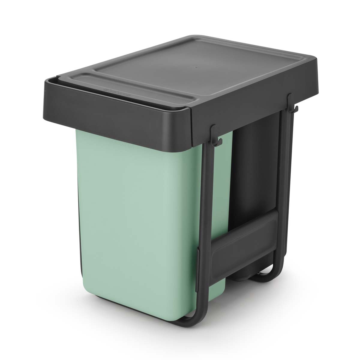 Balde do Lixo Integrado para Reciclagem Sort&Go - 2X15 L Cinzento-escuro-5