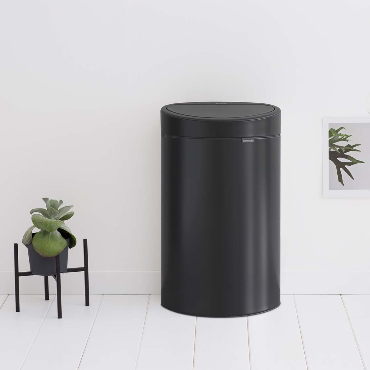 Balde do Lixo para Reciclagem Touch Bin - 23X10 L Preto-5