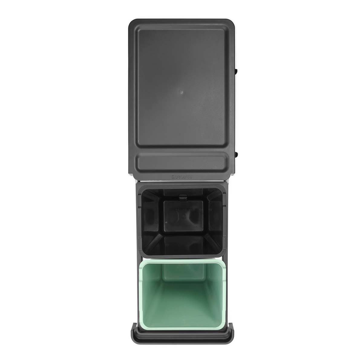 Balde do Lixo Integrado para Reciclagem Sort&Go - 2X30 L Cinzento-escuro-5