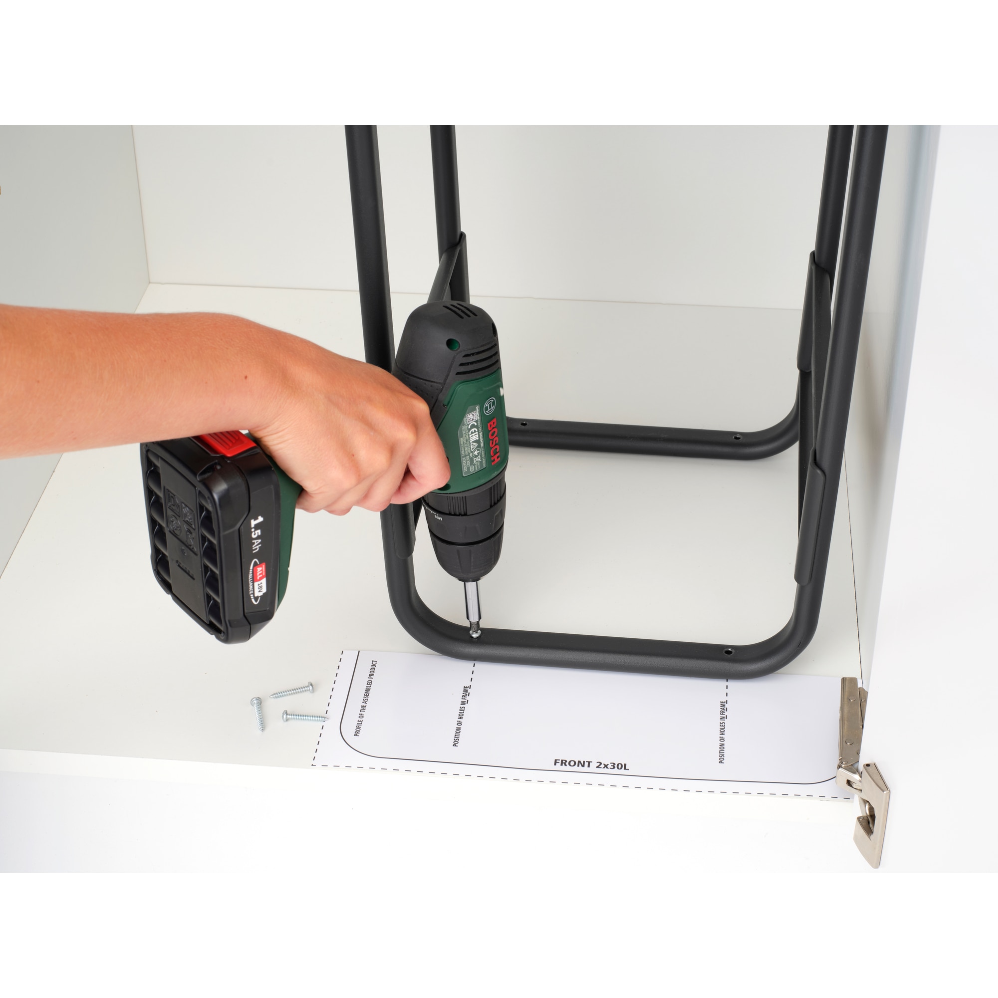 Balde do Lixo Integrado para Reciclagem Sort&Go - 2X30 L Cinzento-escuro-6