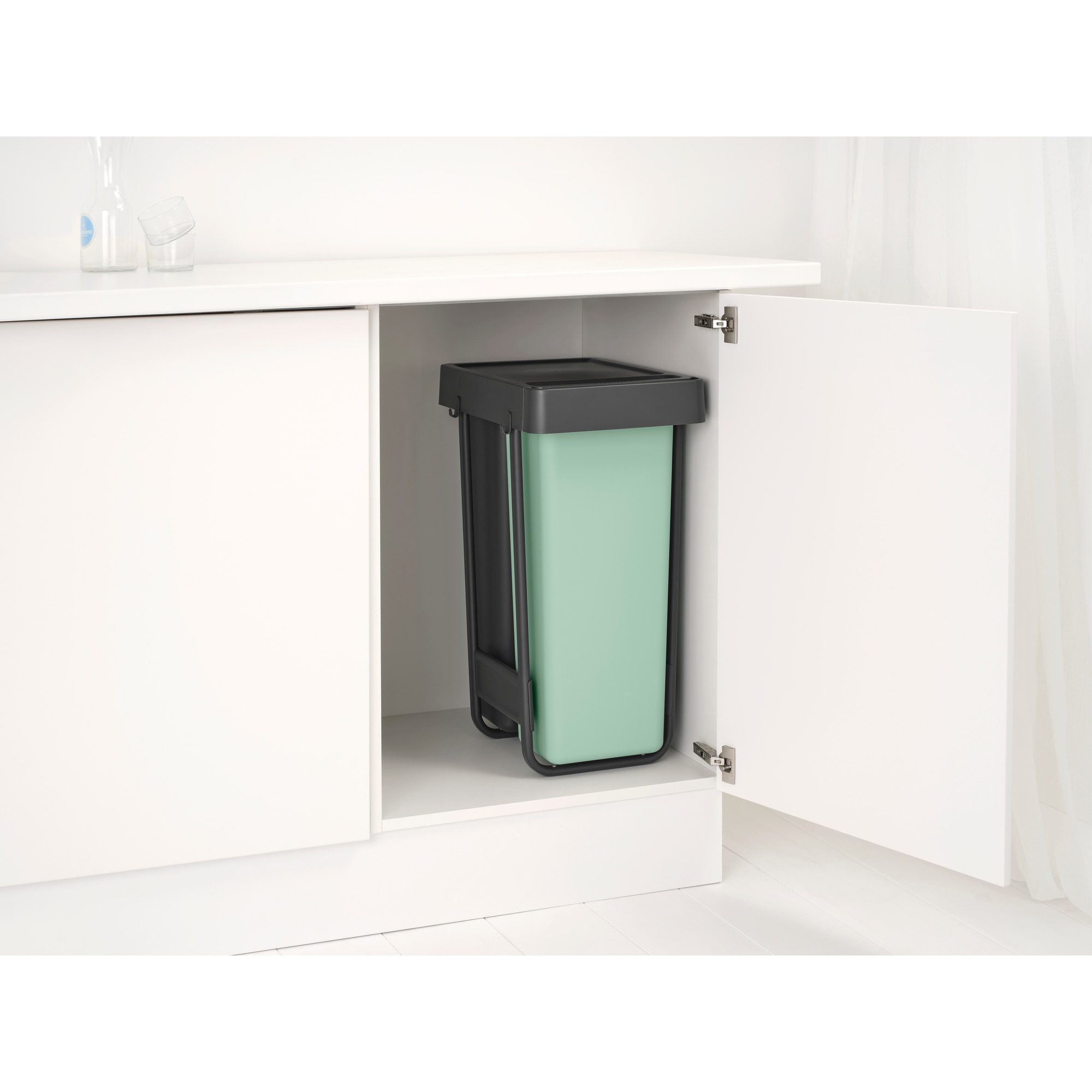 Balde do Lixo Integrado para Reciclagem Sort&Go - 2X30 L Cinzento-escuro-14