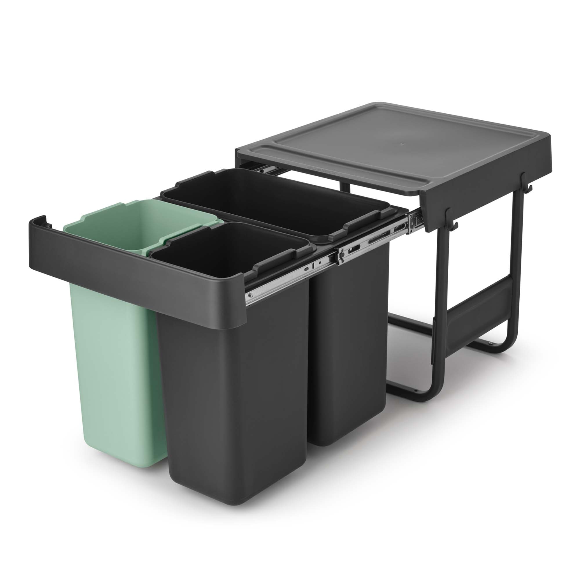 Imagem 0 de Balde do Lixo Integrado para Reciclagem Sort&Go - 10 + 10 + 20 L