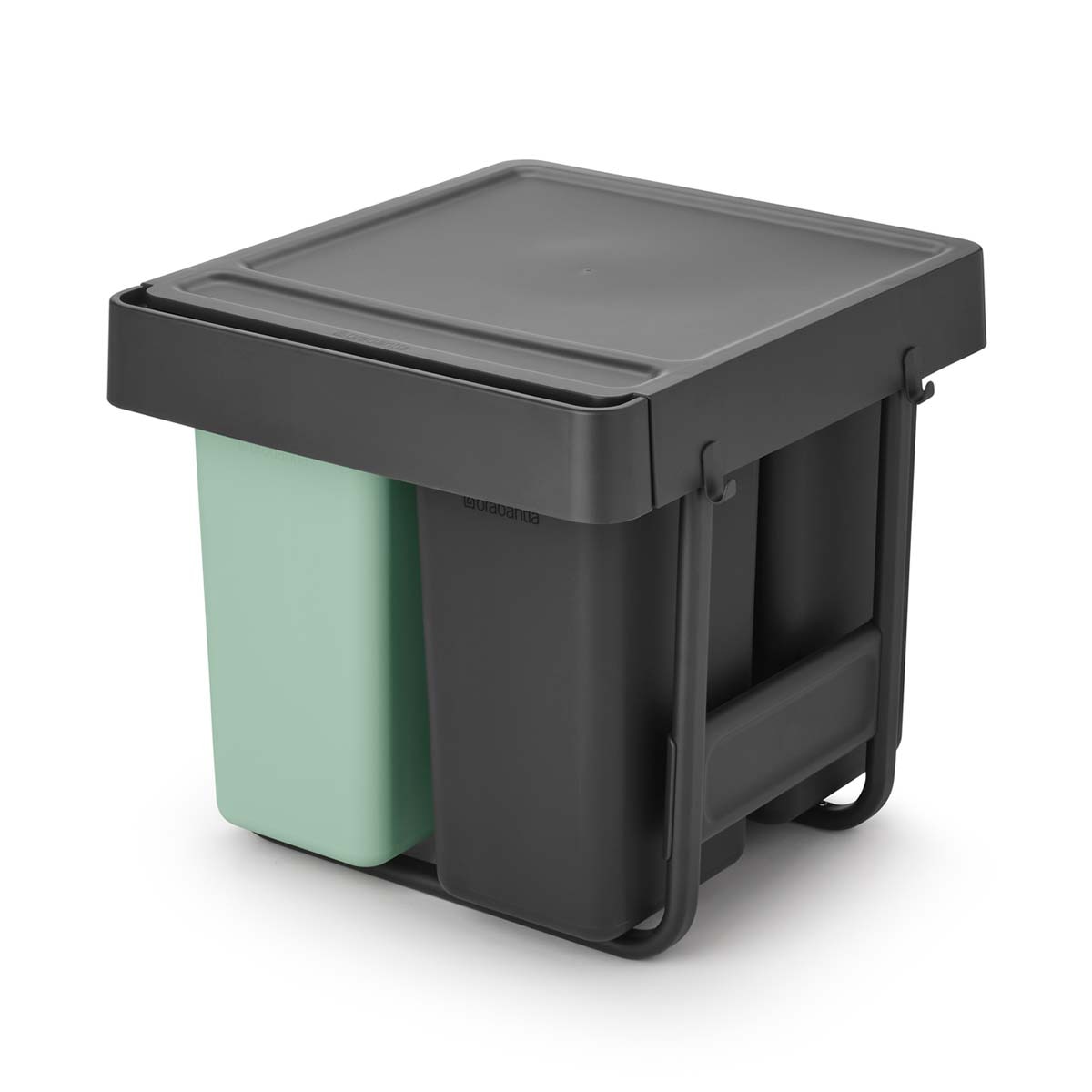 Balde do Lixo Integrado para Reciclagem Sort&Go - 10 + 10 + 20 L Cinzento-escuro-4