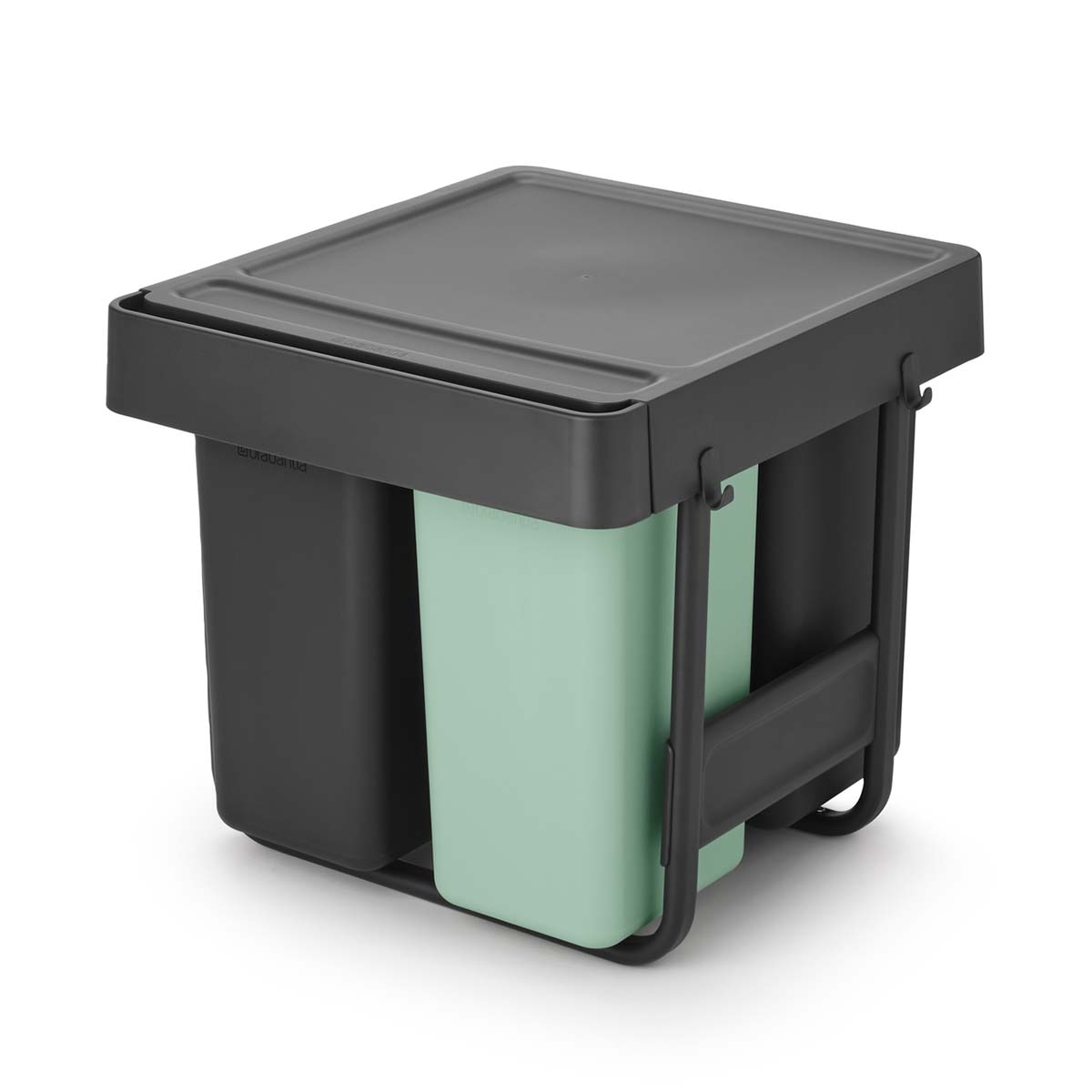 Balde do Lixo Integrado para Reciclagem Sort&Go - 10 + 10 + 20 L Cinzento-escuro-5
