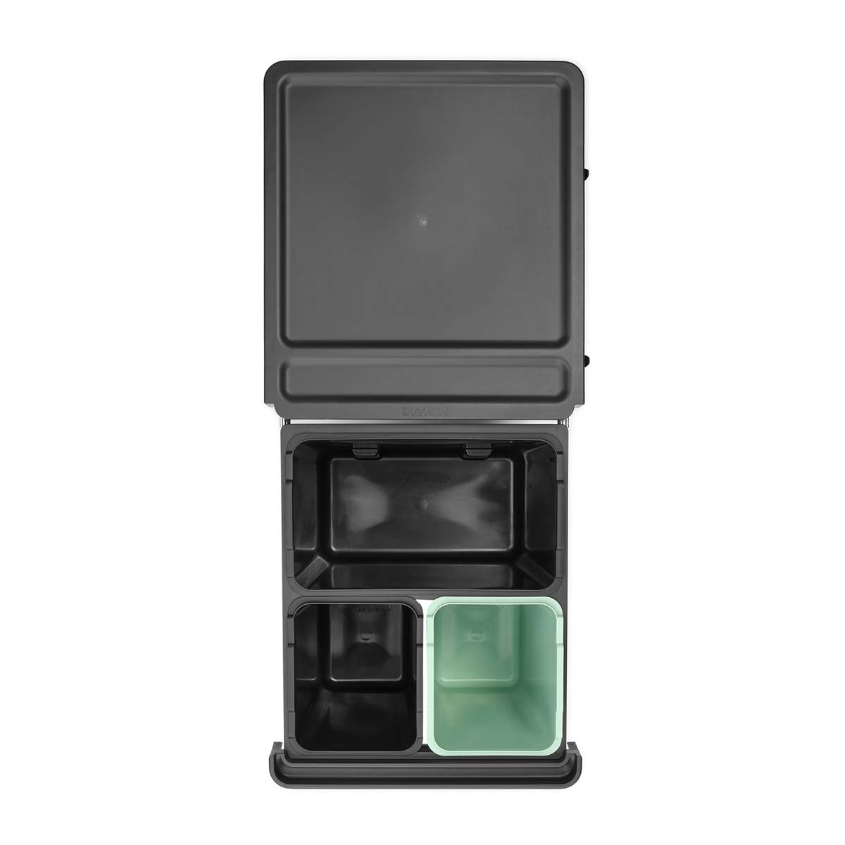 Balde do Lixo Integrado para Reciclagem Sort&Go - 10 + 10 + 20 L Cinzento-escuro-7