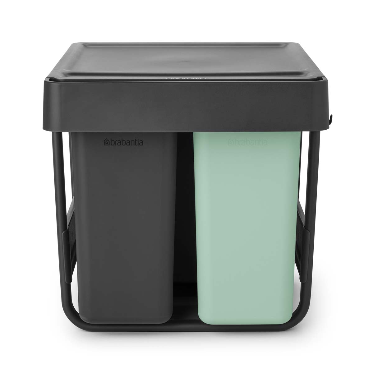 Balde do Lixo Integrado para Reciclagem Sort&Go - 10 + 10 + 20 L Cinzento-escuro-8