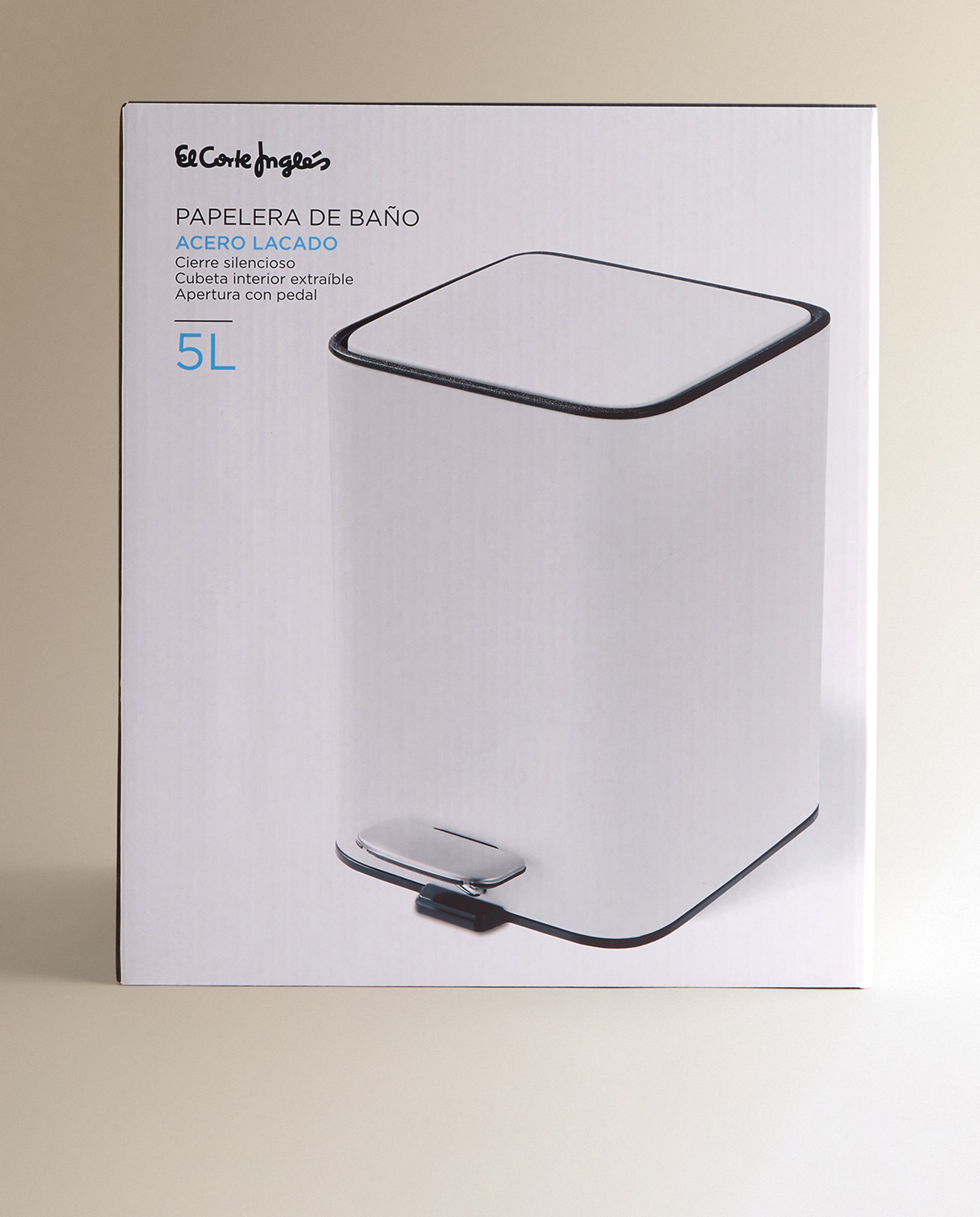 Balde do Lixo de Casa de Banho com Pedal Home Branco-5