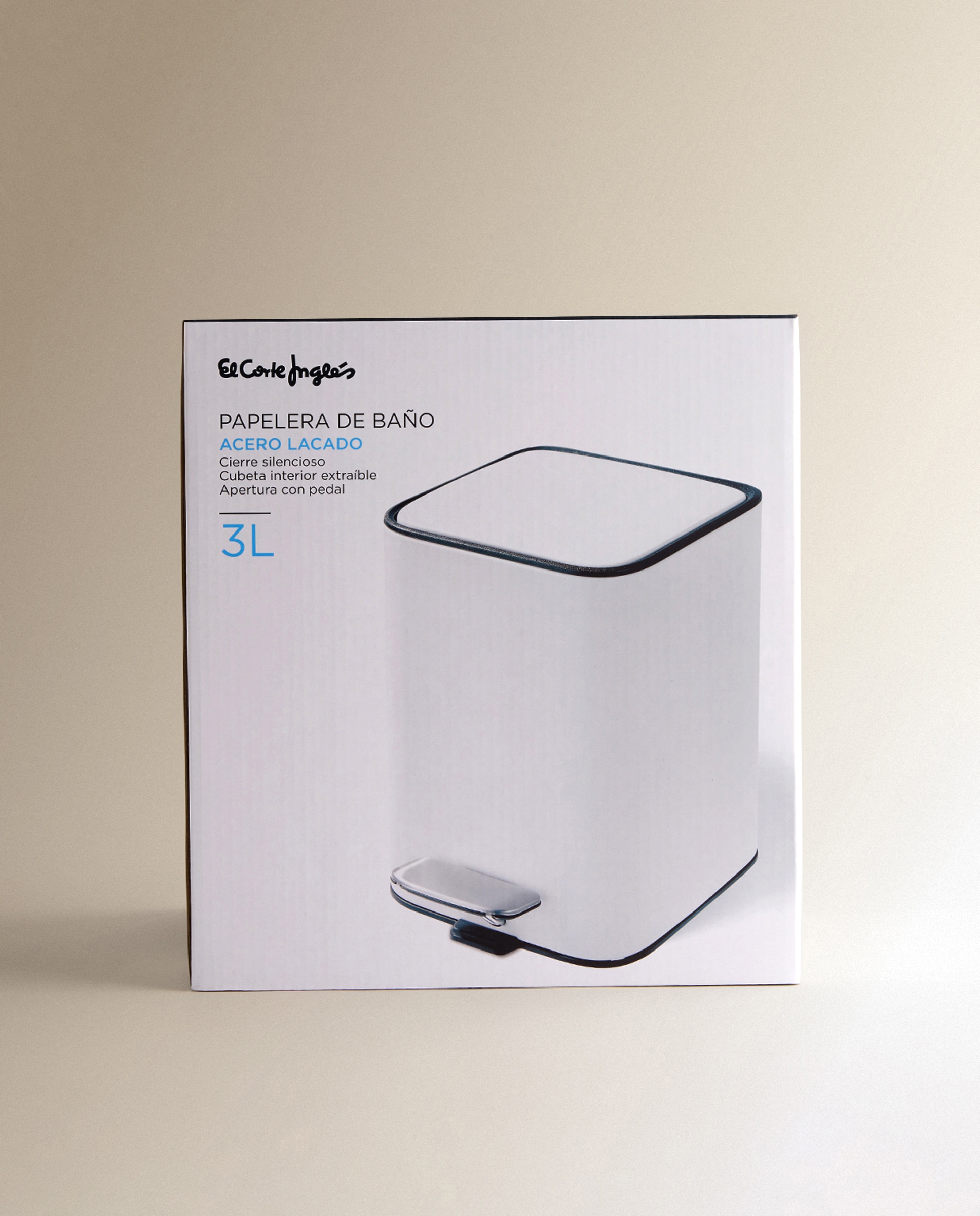 Balde do Lixo de Casa de Banho com Pedal Home Branco-5