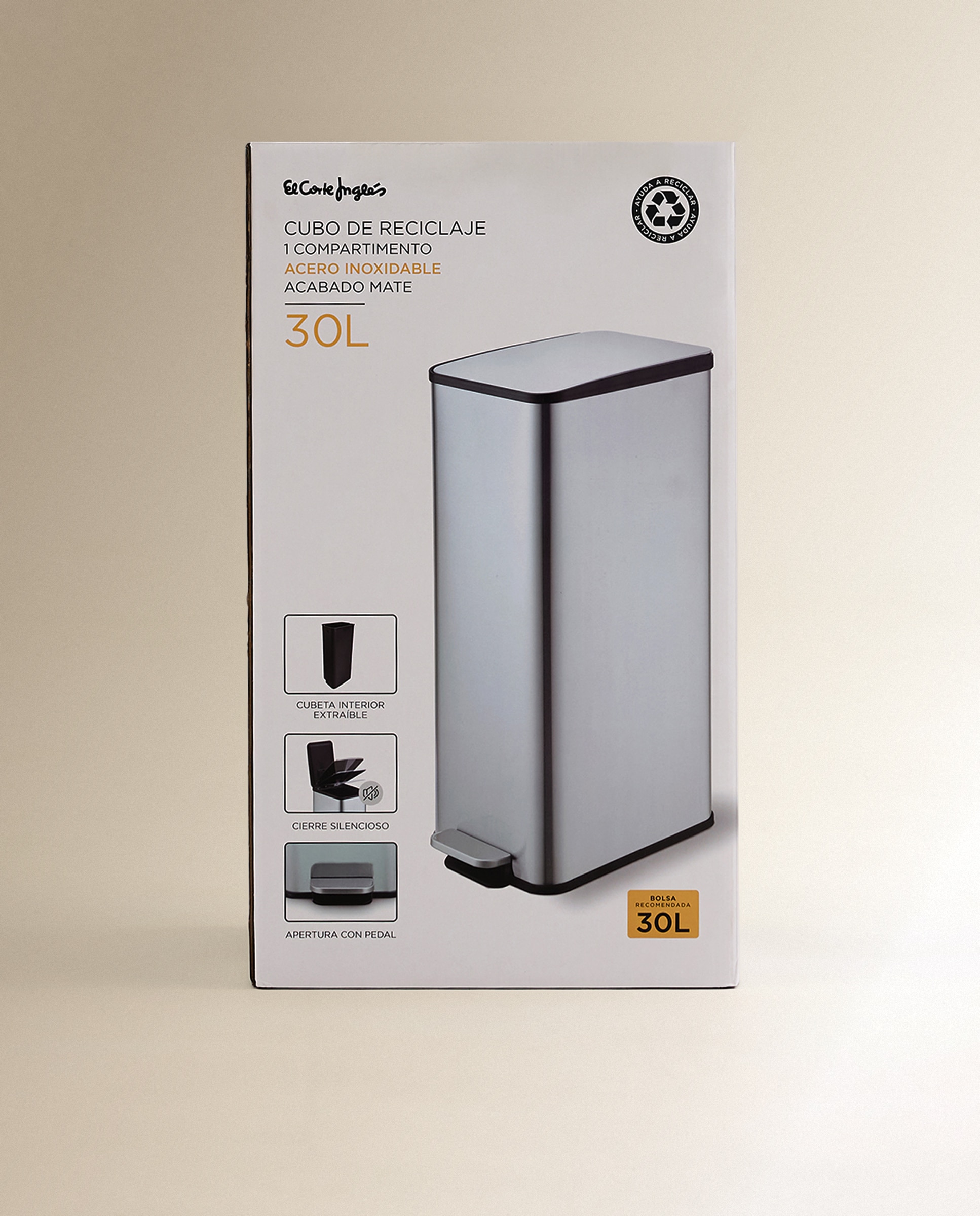 Balde do Lixo com Pedal - 30 L Aço-5