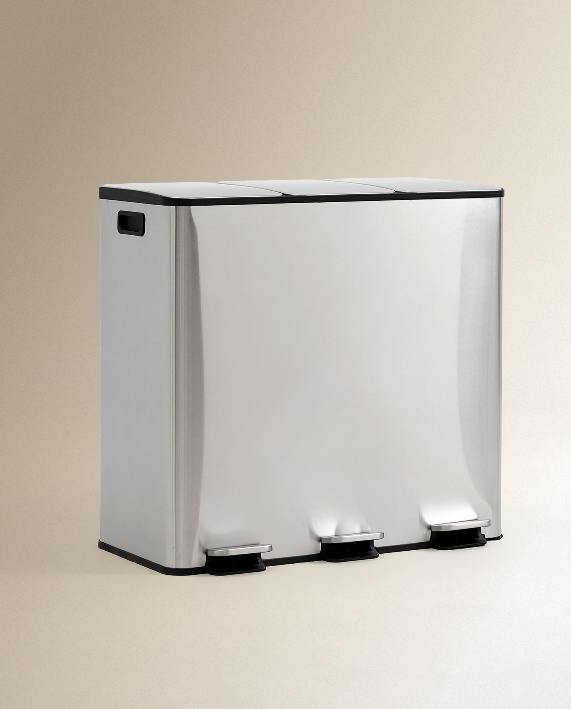 Imagem 0 de Balde do Lixo com Pedal para Reciclar 3 x 30 L
