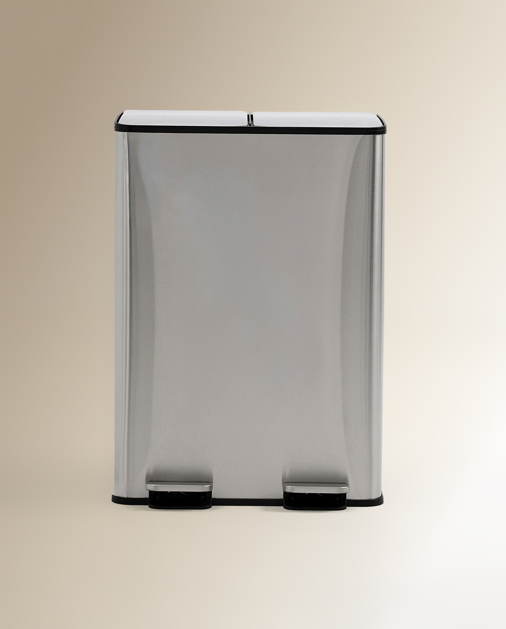 Balde do Lixo com Pedal para Reciclar 2 x 30 L Aço-2