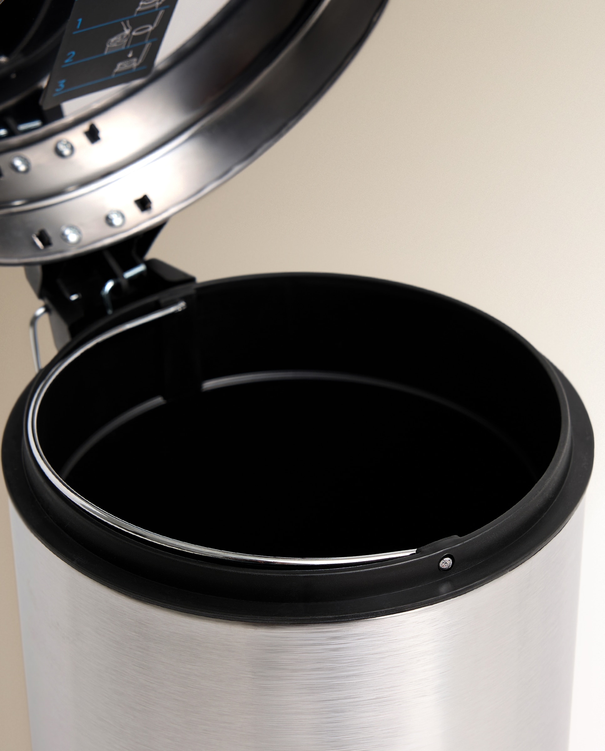 Balde do Lixo de Casa de Banho com Pedal Inox - 5 L Aço-3