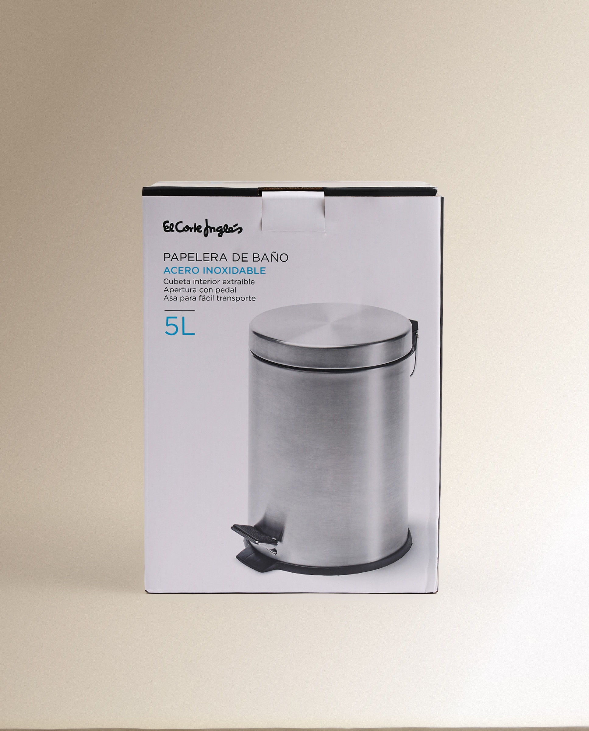 Balde do Lixo de Casa de Banho com Pedal Inox - 5 L Aço-5
