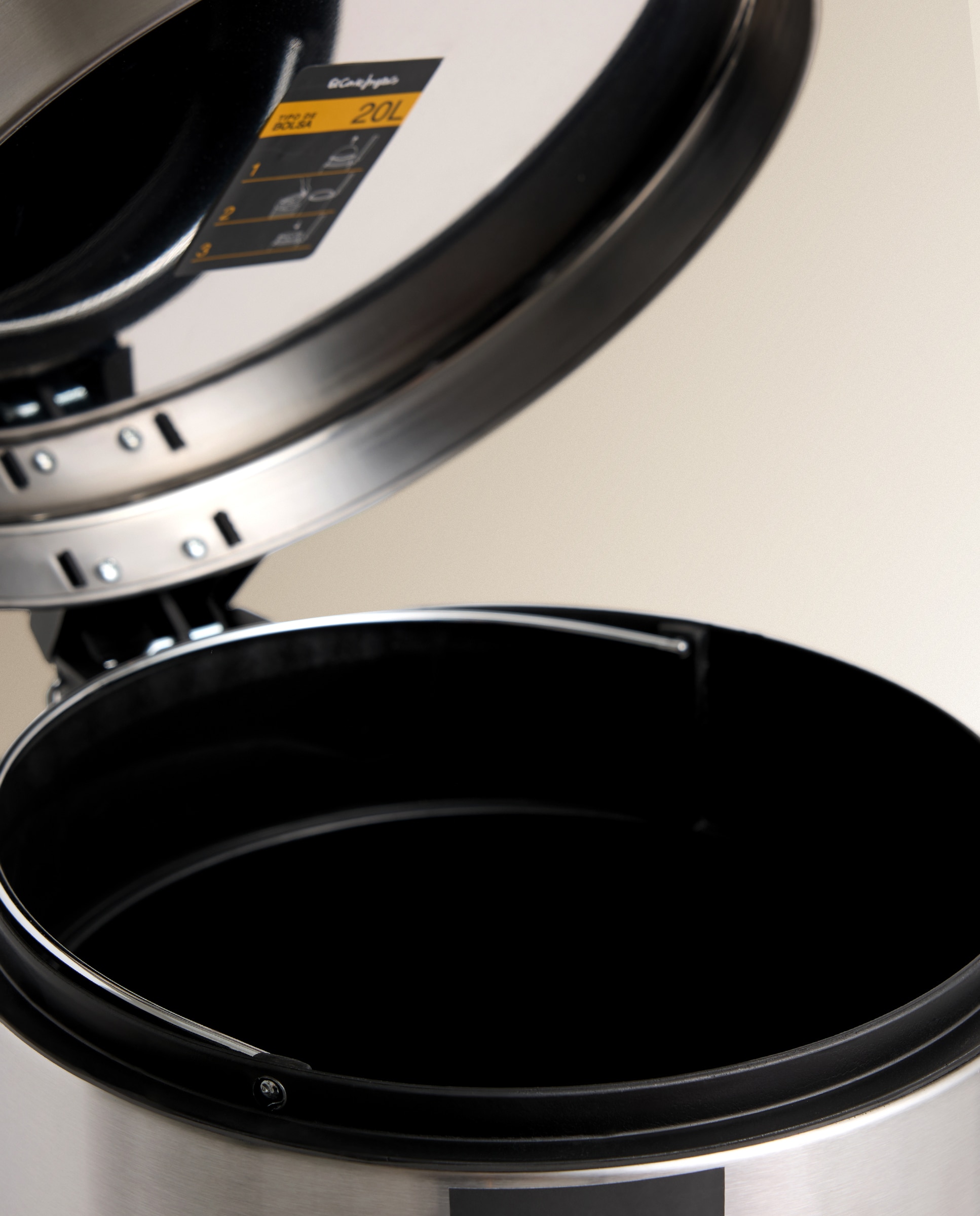 Balde do Lixo com Pedal Inox - 20 L Aço-3