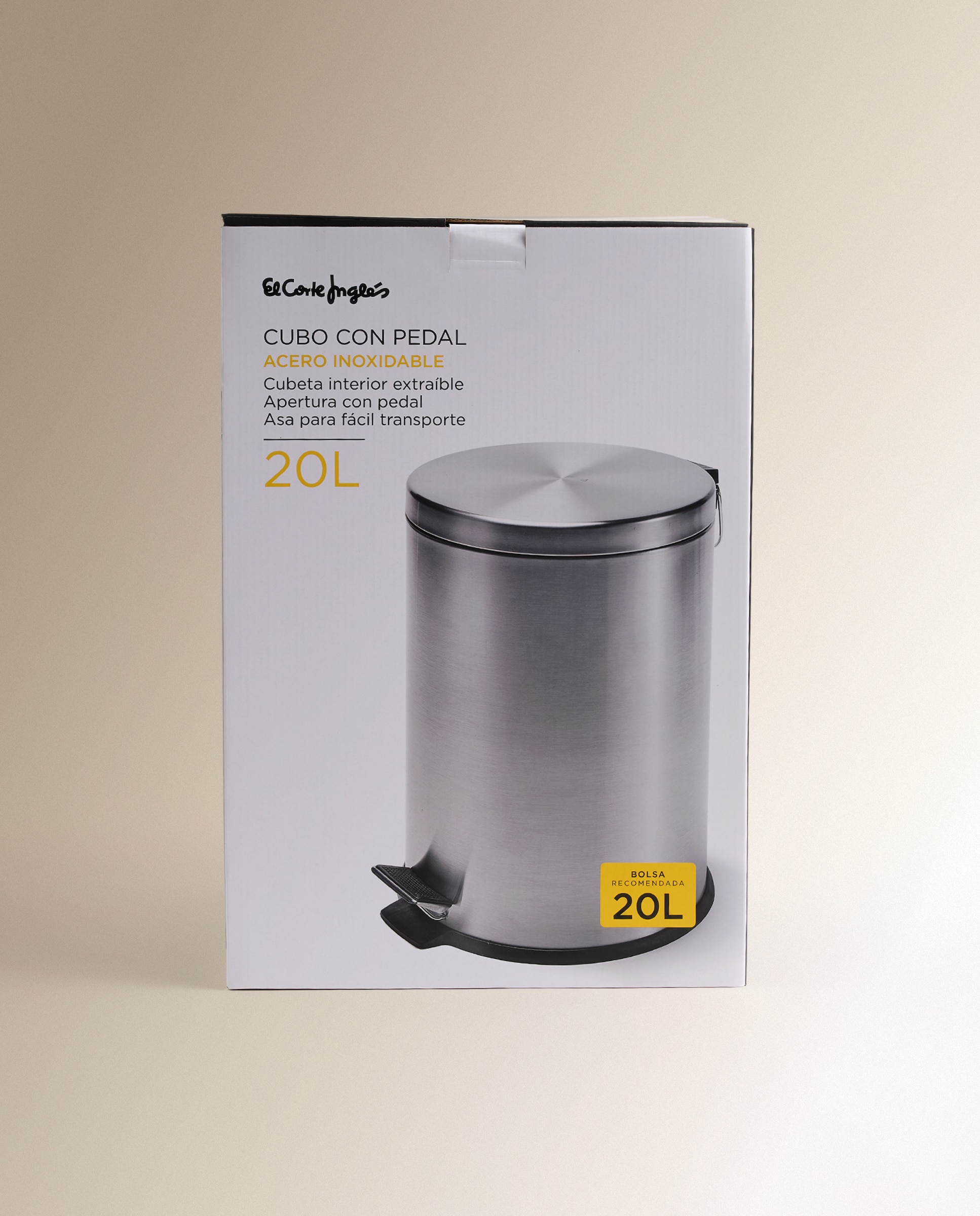 Balde do Lixo com Pedal Inox - 20 L Aço-5