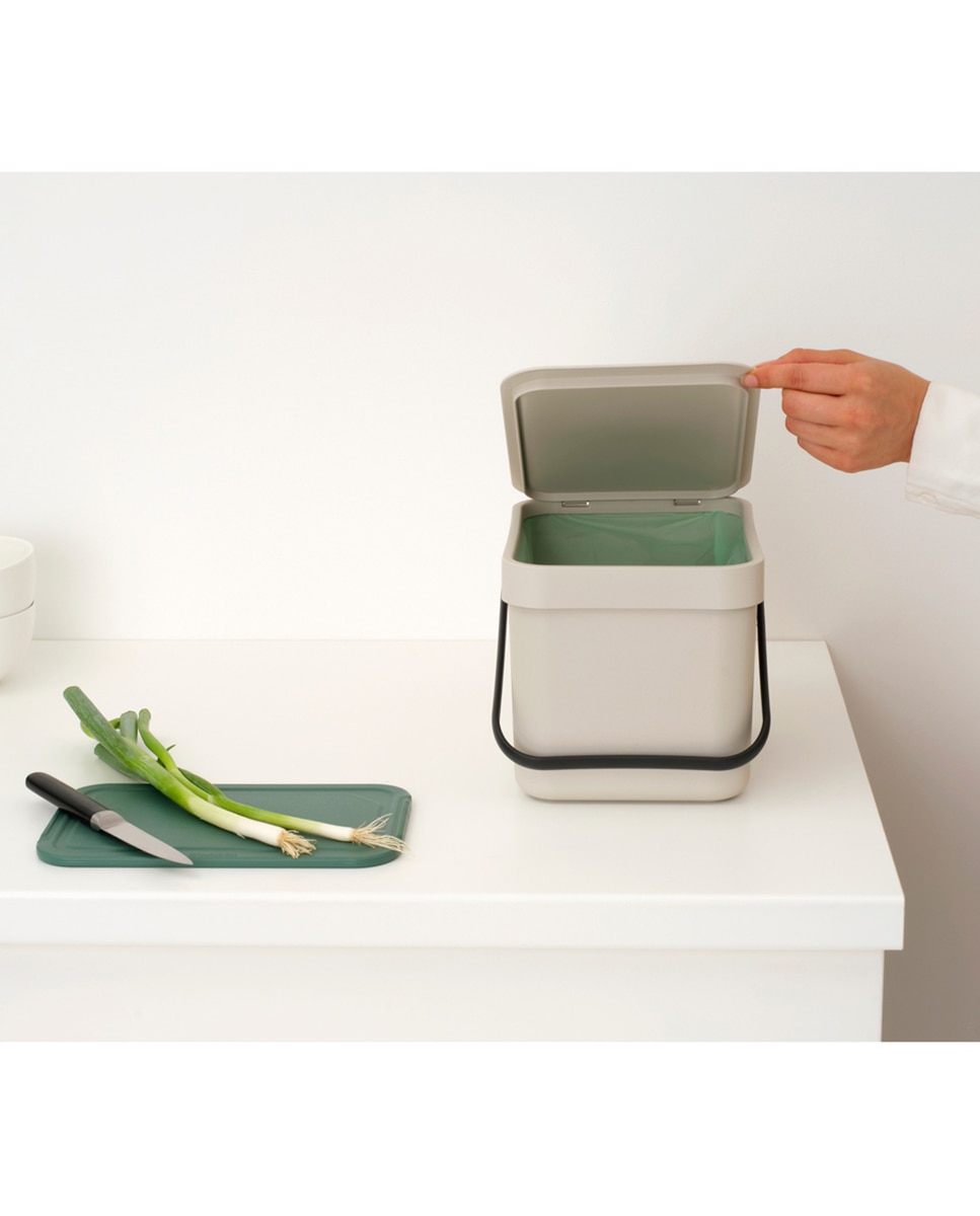 Cubo de basura para reciclar Sort&Go 6L Brabantia - Crudo 6 litros Crudo-5