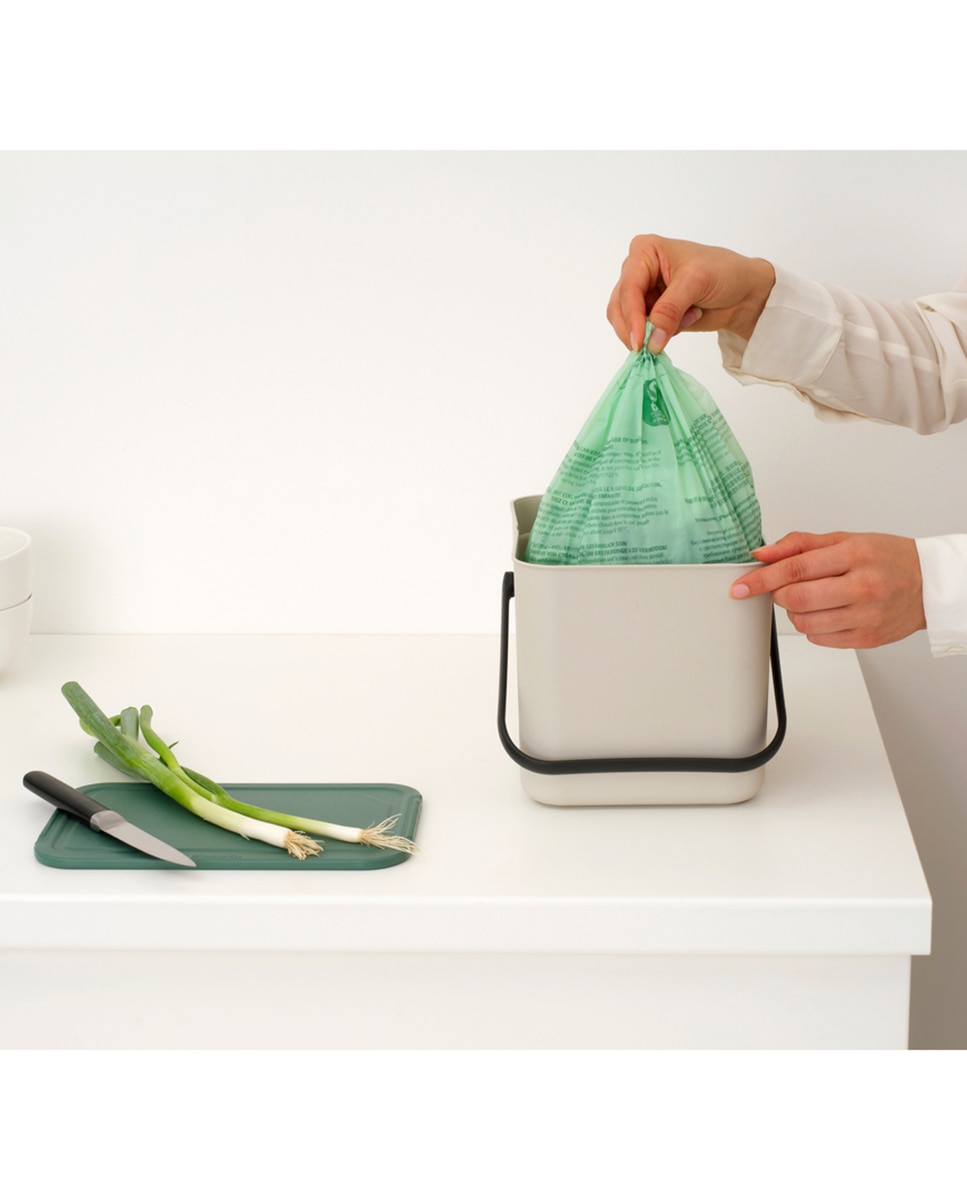Cubo de basura para reciclar Sort&Go 6L Brabantia - Crudo 6 litros Crudo-6