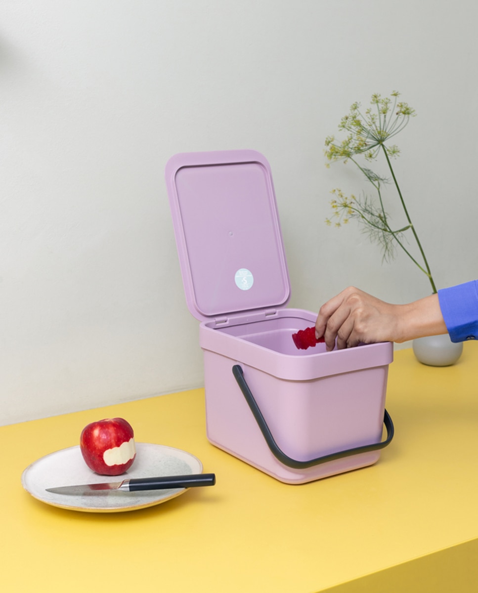 Cubo de basura para reciclar Sort&Go 6L Brabantia - Rosa 6 litros Rosa-5