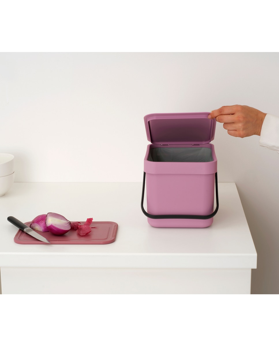 Cubo de basura para reciclar Sort&Go 6L Brabantia - Rosa 6 litros Rosa-6