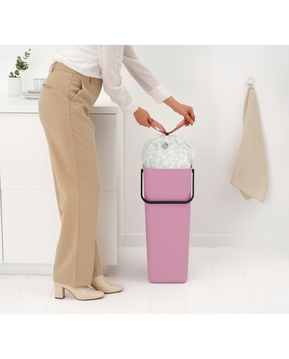 Imagen 6 de Cubo de basura para reciclar Sort&Go 40L Brabantia - Rosa Rosa