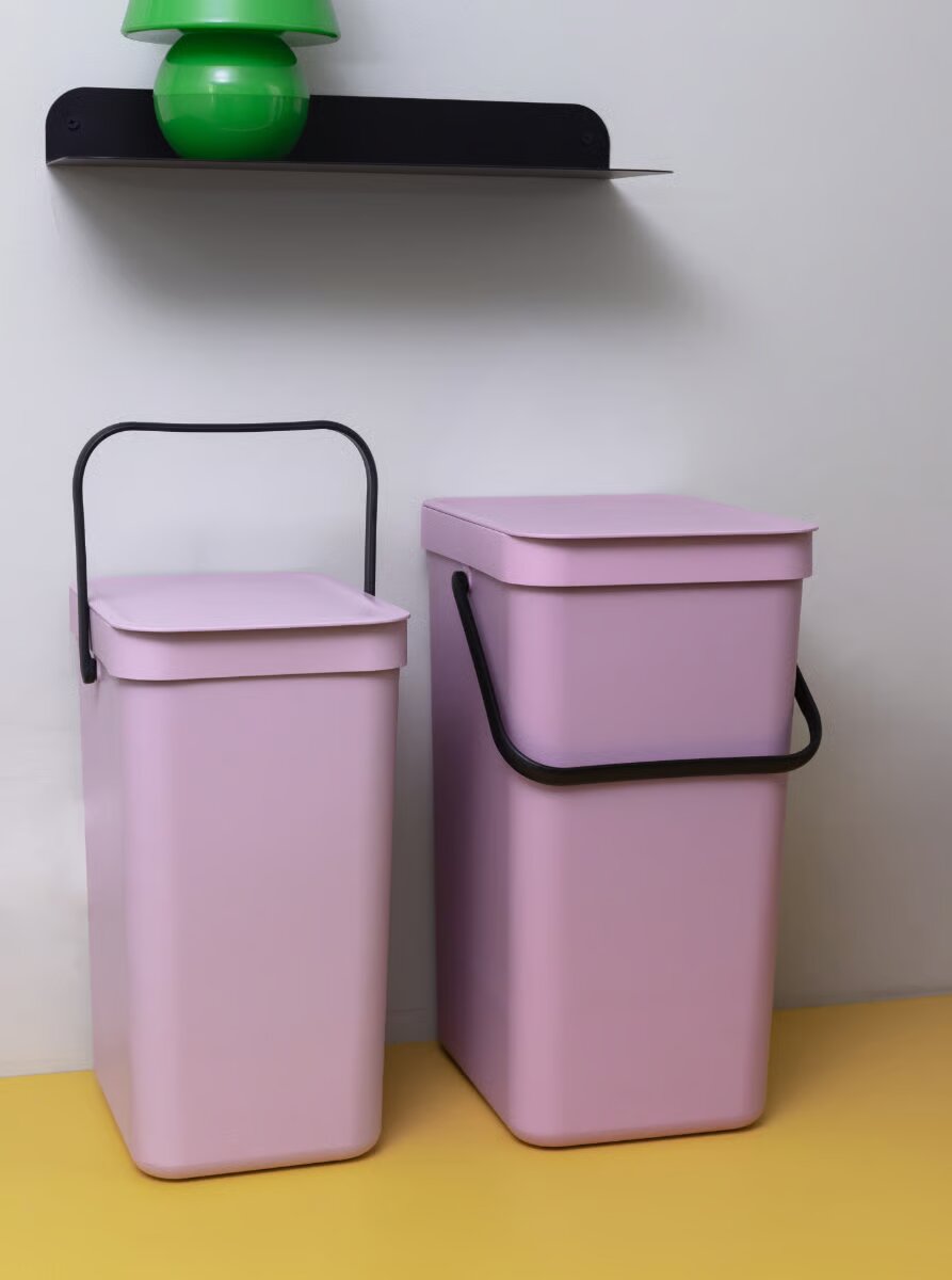 Cubo de basura para reciclar Sort&Go 16L Brabantia - Rosa Rosa-2