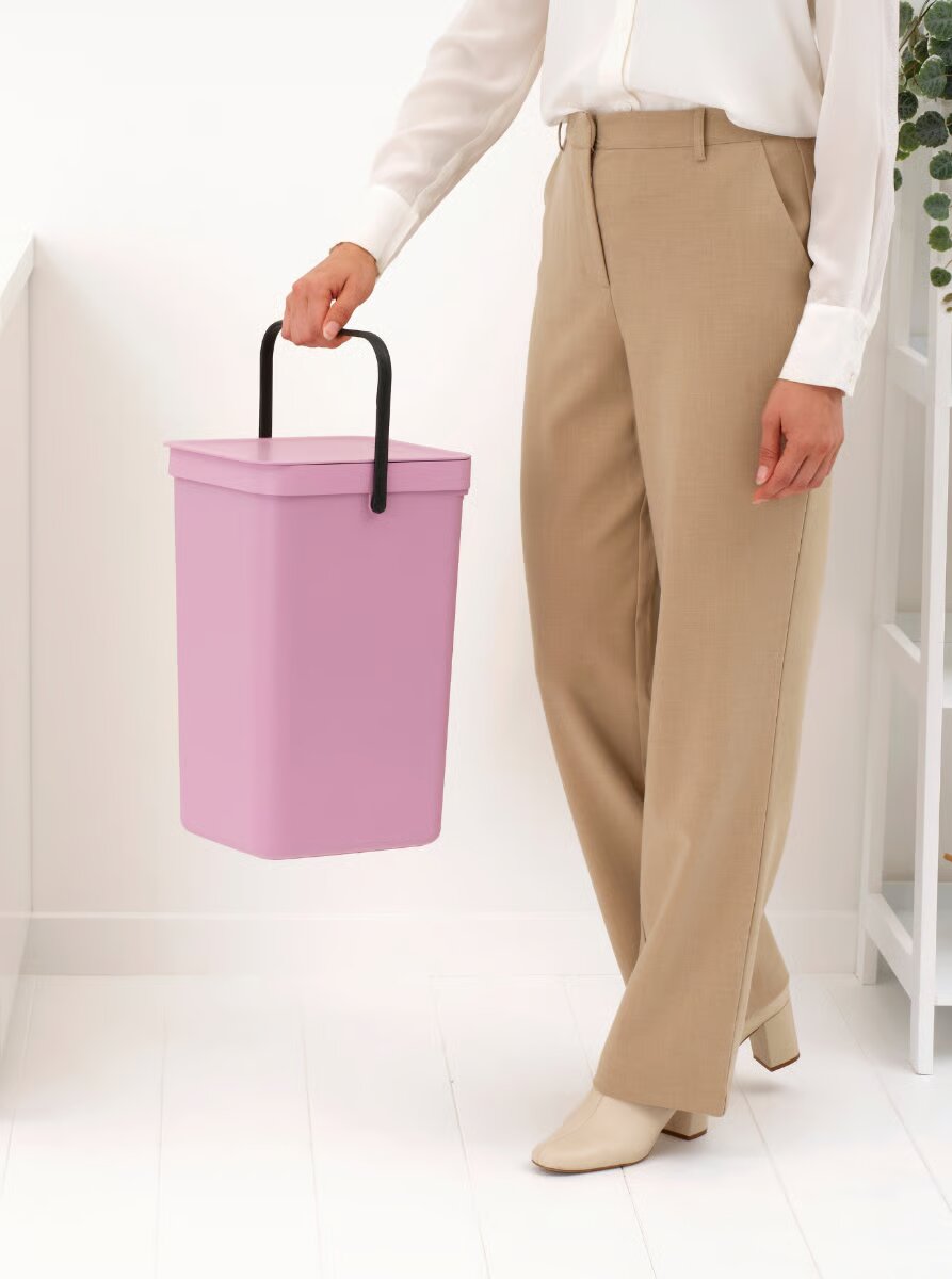 Cubo de basura para reciclar Sort&Go 16L Brabantia - Rosa Rosa-3
