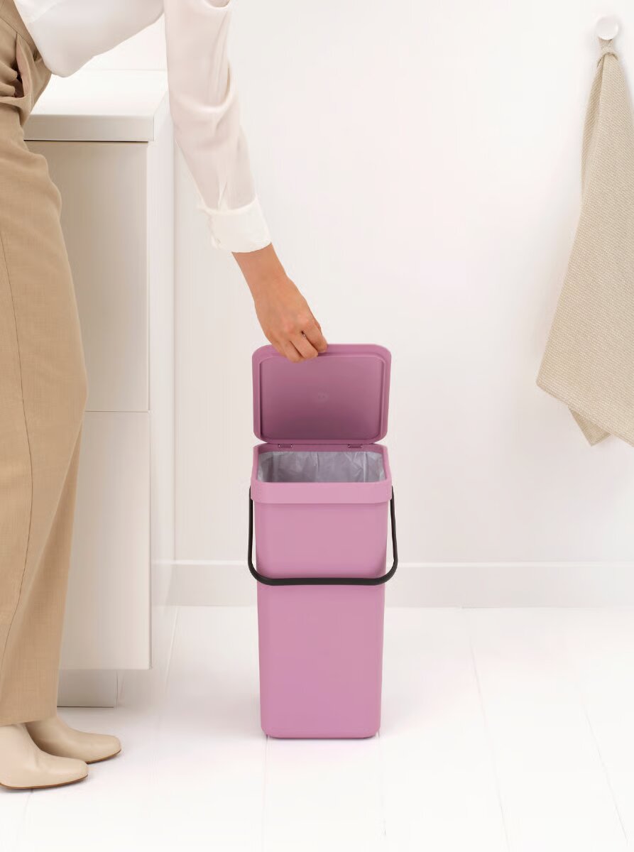 Cubo de basura para reciclar Sort&Go 16L Brabantia - Rosa Rosa-4
