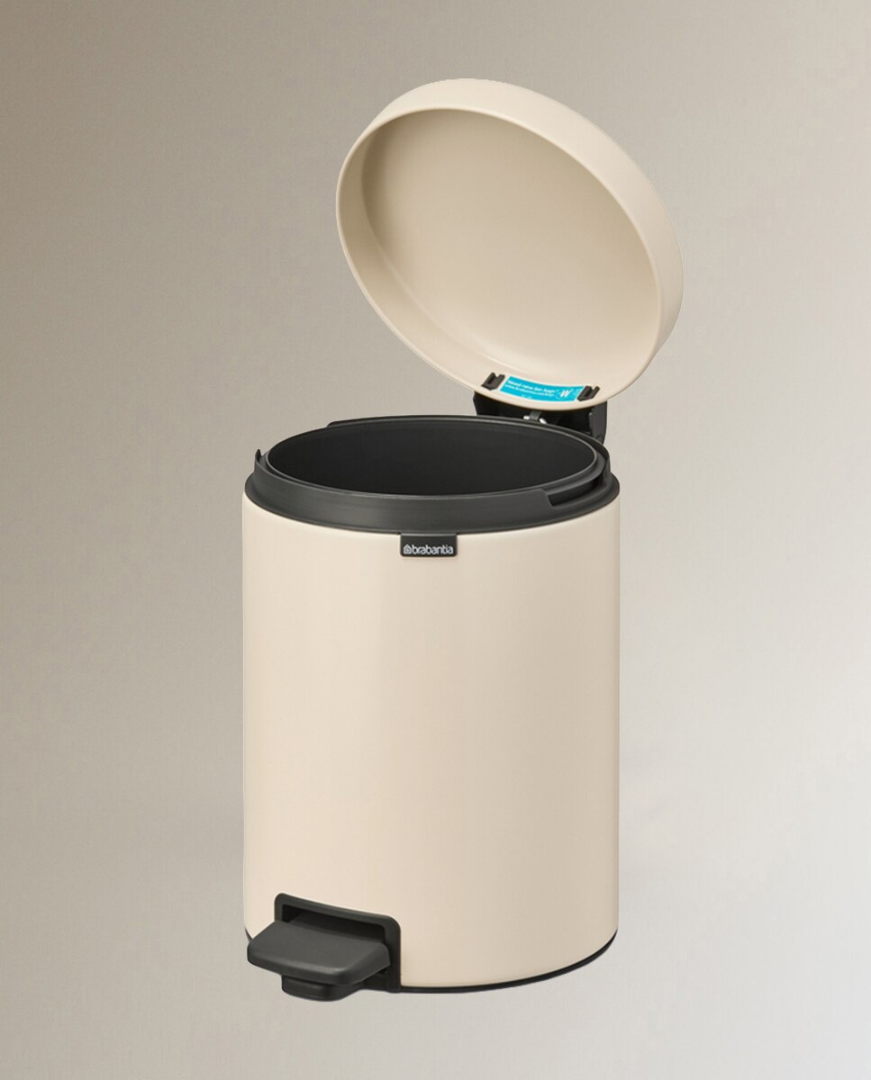 Papelera de baño con pedal NewIcon 5L Brabantia - Beige 5 litros Beige-3