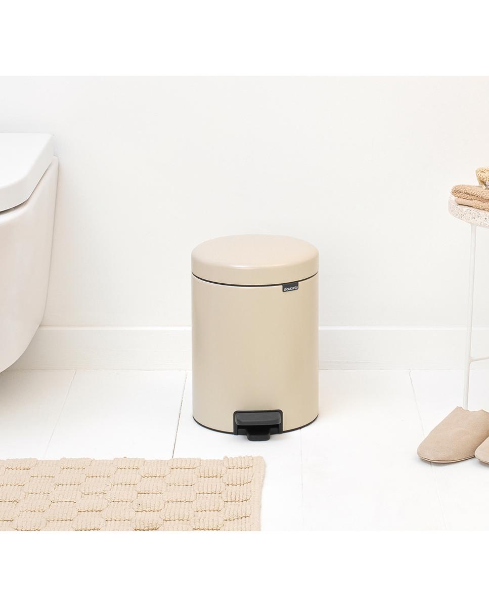 Papelera de baño con pedal NewIcon 5L Brabantia - Beige 5 litros Beige-7