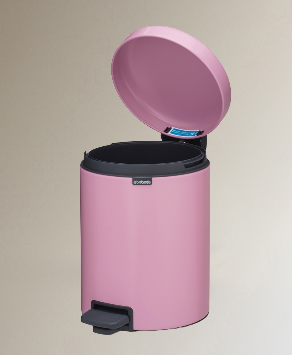 Papelera de baño con pedal NewIcon 5L Brabantia - Rosa 5 litros Rosa-2