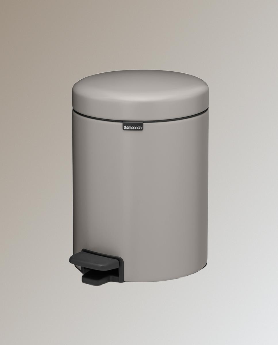 Papelera de baño con pedal NewIcon 5L Brabantia - Gris 5 litros Gris-2