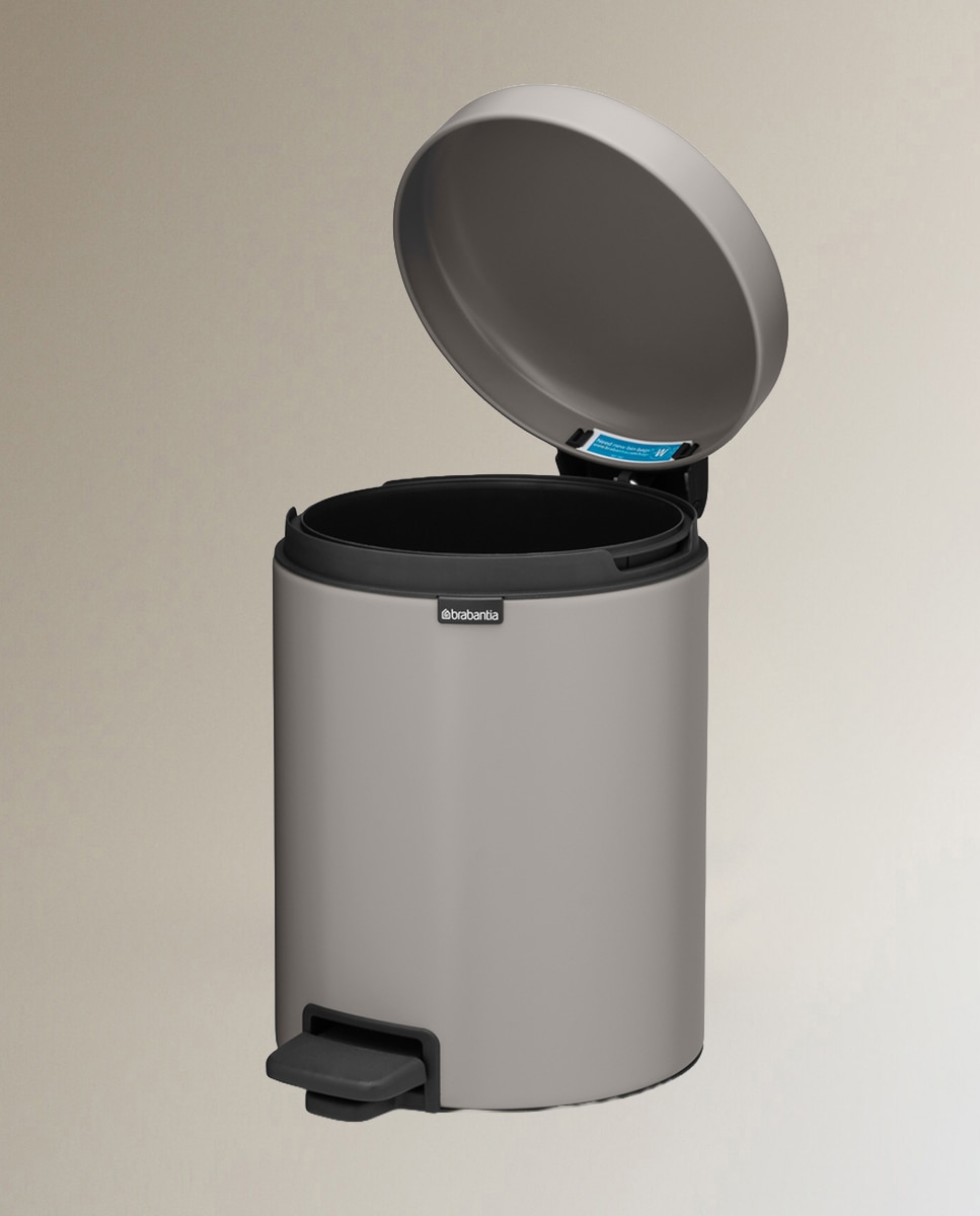 Papelera de baño con pedal NewIcon 5L Brabantia - Gris 5 litros Gris-3