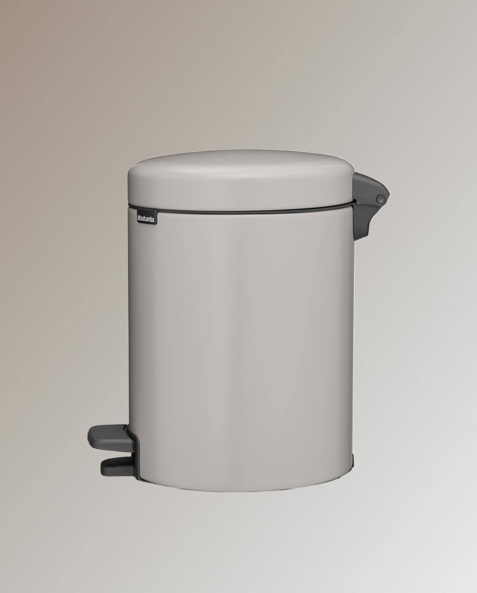 Papelera de baño con pedal NewIcon 5L Brabantia - Gris 5 litros Gris-4