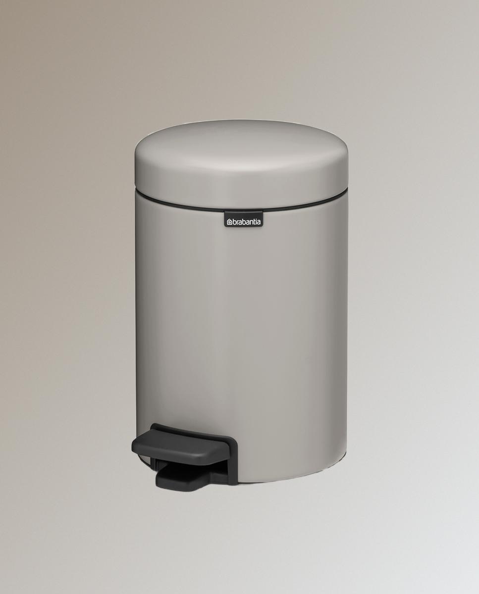 Papelera de baño con pedal NewIcon 3L Brabantia - Gris 3 litros Gris-2