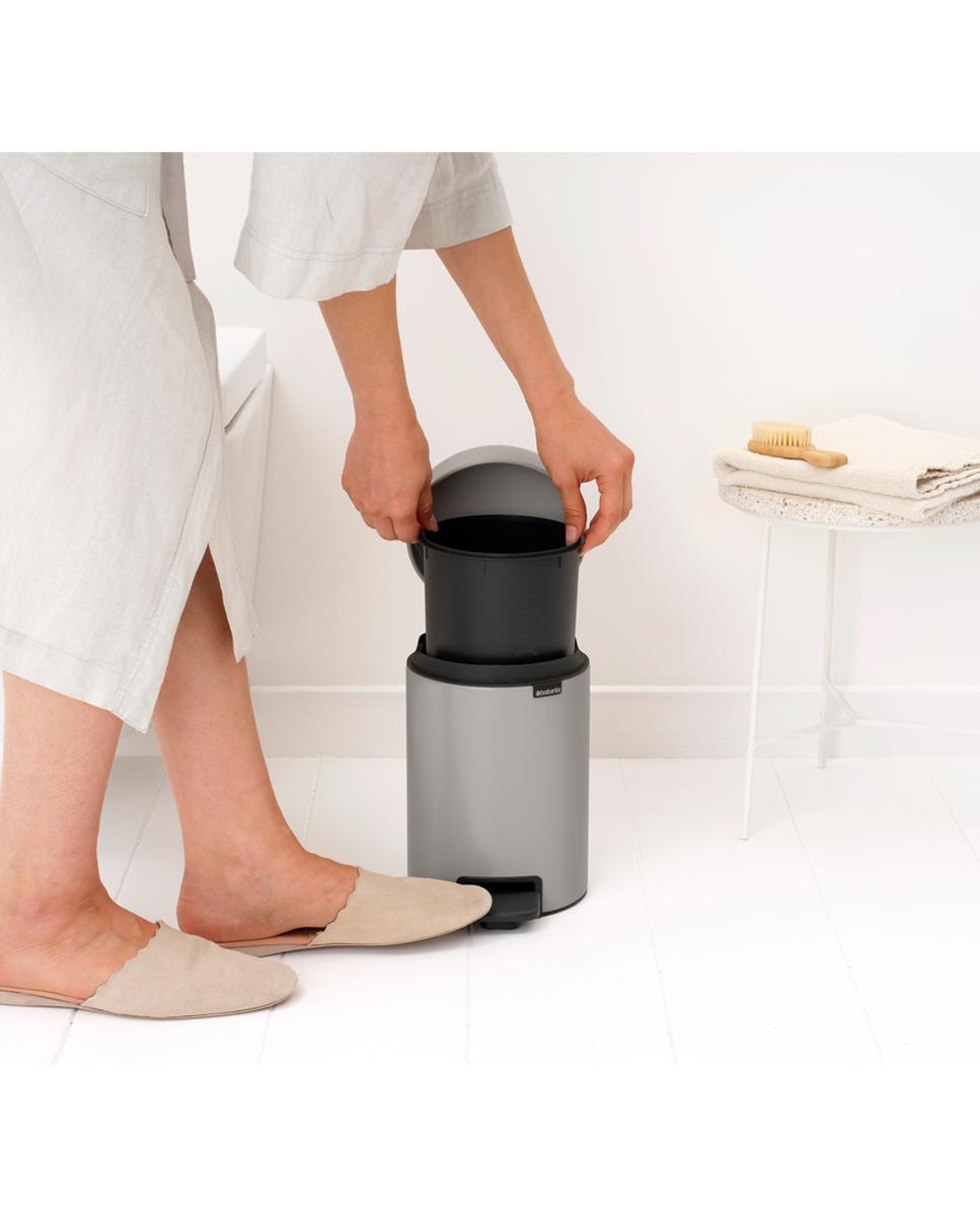 Papelera de baño con pedal NewIcon 3L Brabantia - Gris 3 litros Gris-5