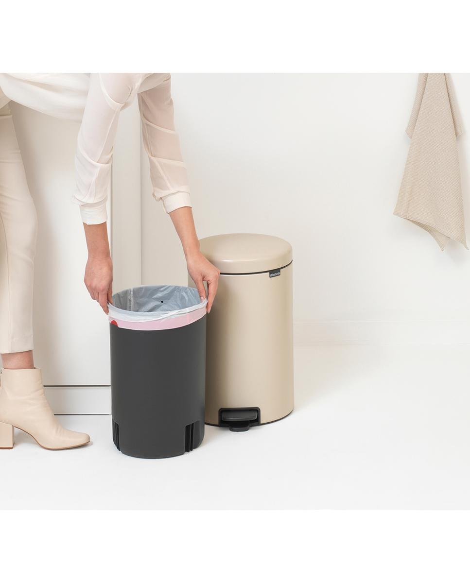 Cubo de basura con pedal NewIcon 20L Brabantia - Beige 20 litros Beige-6