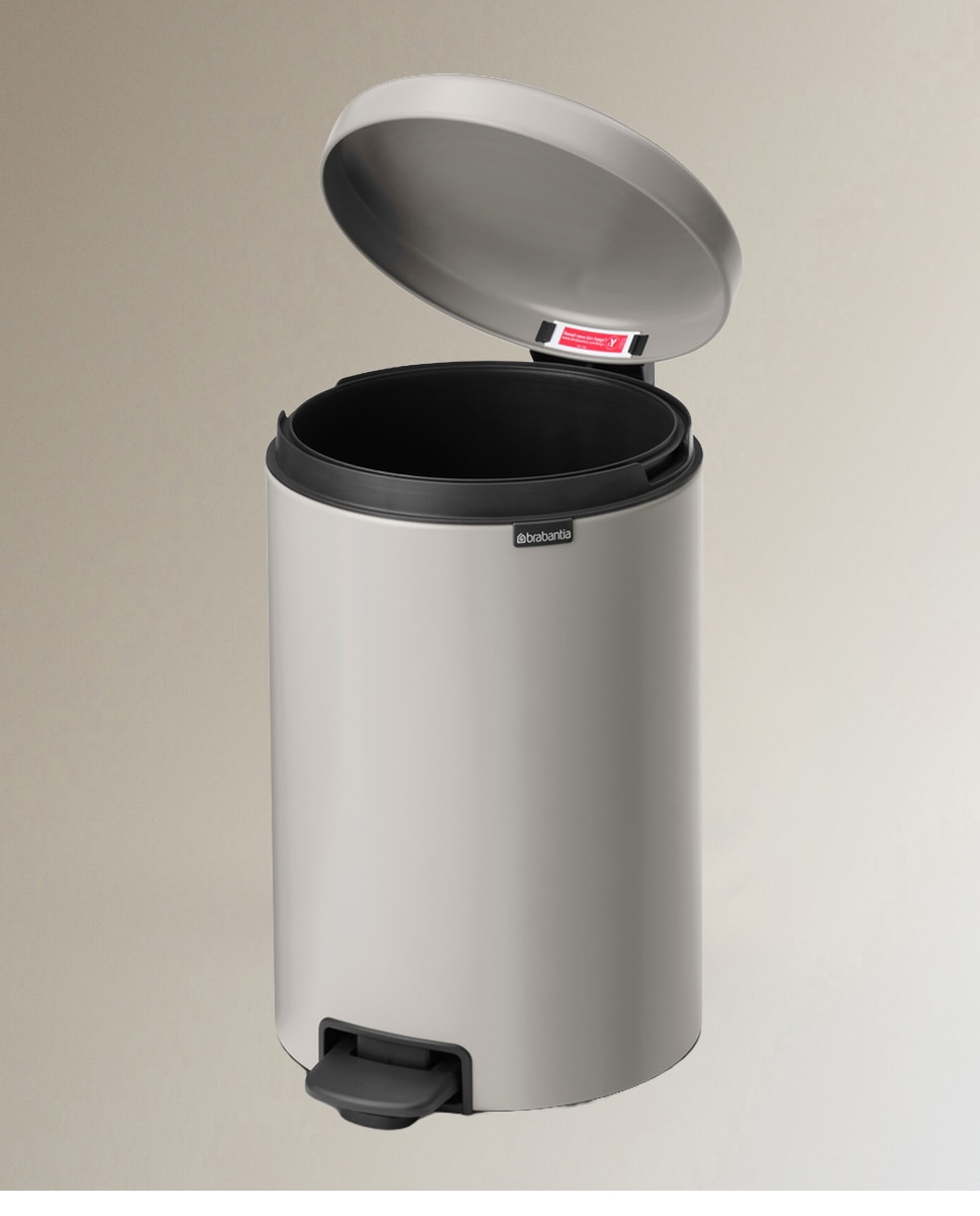 Cubo de basura con pedal NewIcon 20L Brabantia - Gris 20 litros Gris-3