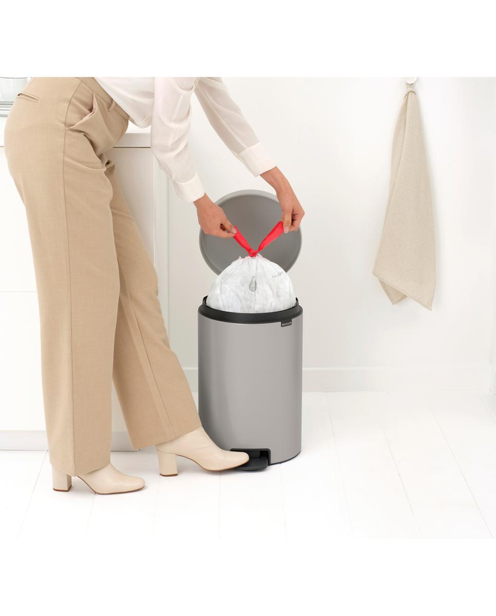 Cubo de basura con pedal NewIcon 20L Brabantia - Gris 20 litros Gris-5