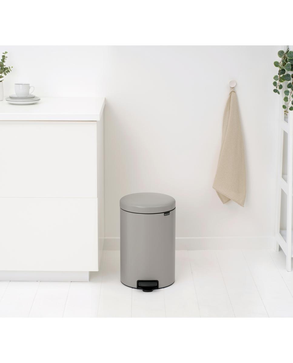 Cubo de basura con pedal NewIcon 20L Brabantia - Gris 20 litros Gris-6