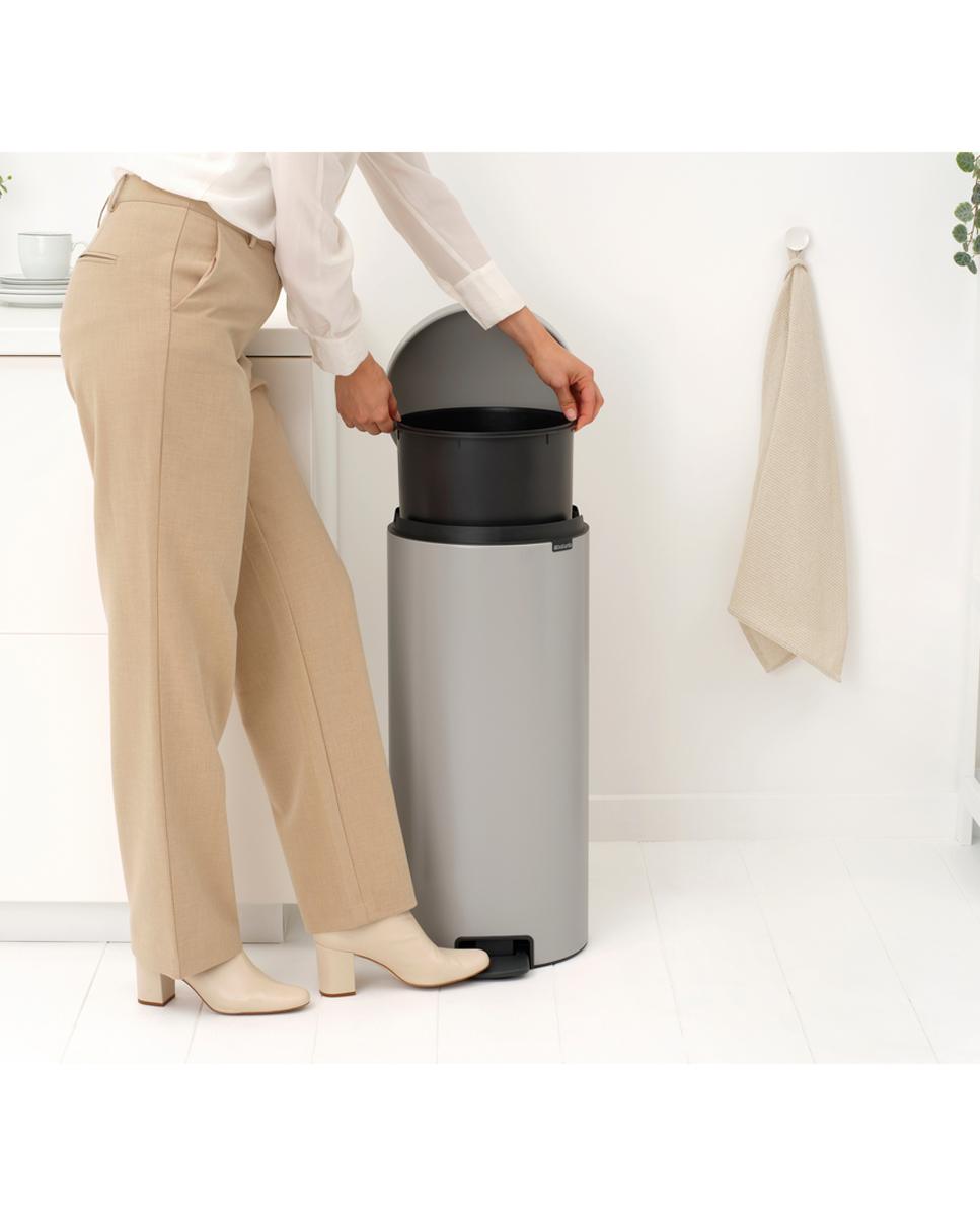 Cubo de basura con pedal NewIcon 30L Brabantia - Gris Gris-5